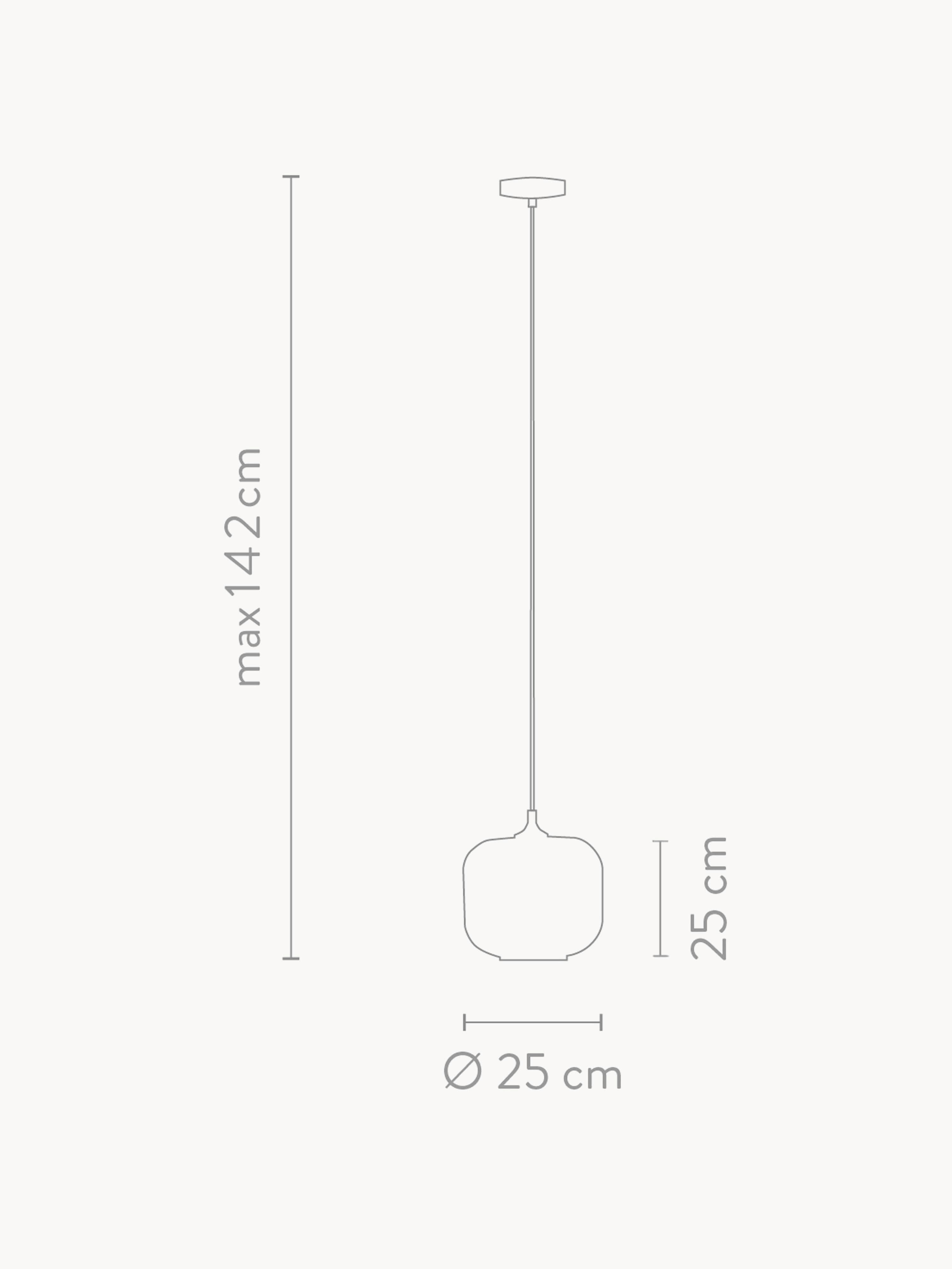Petite suspension en verre Lox - Doré