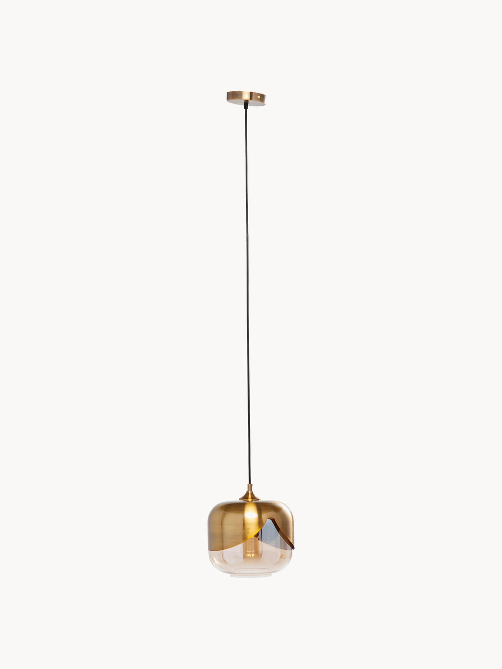 Petite suspension en verre Lox - Doré