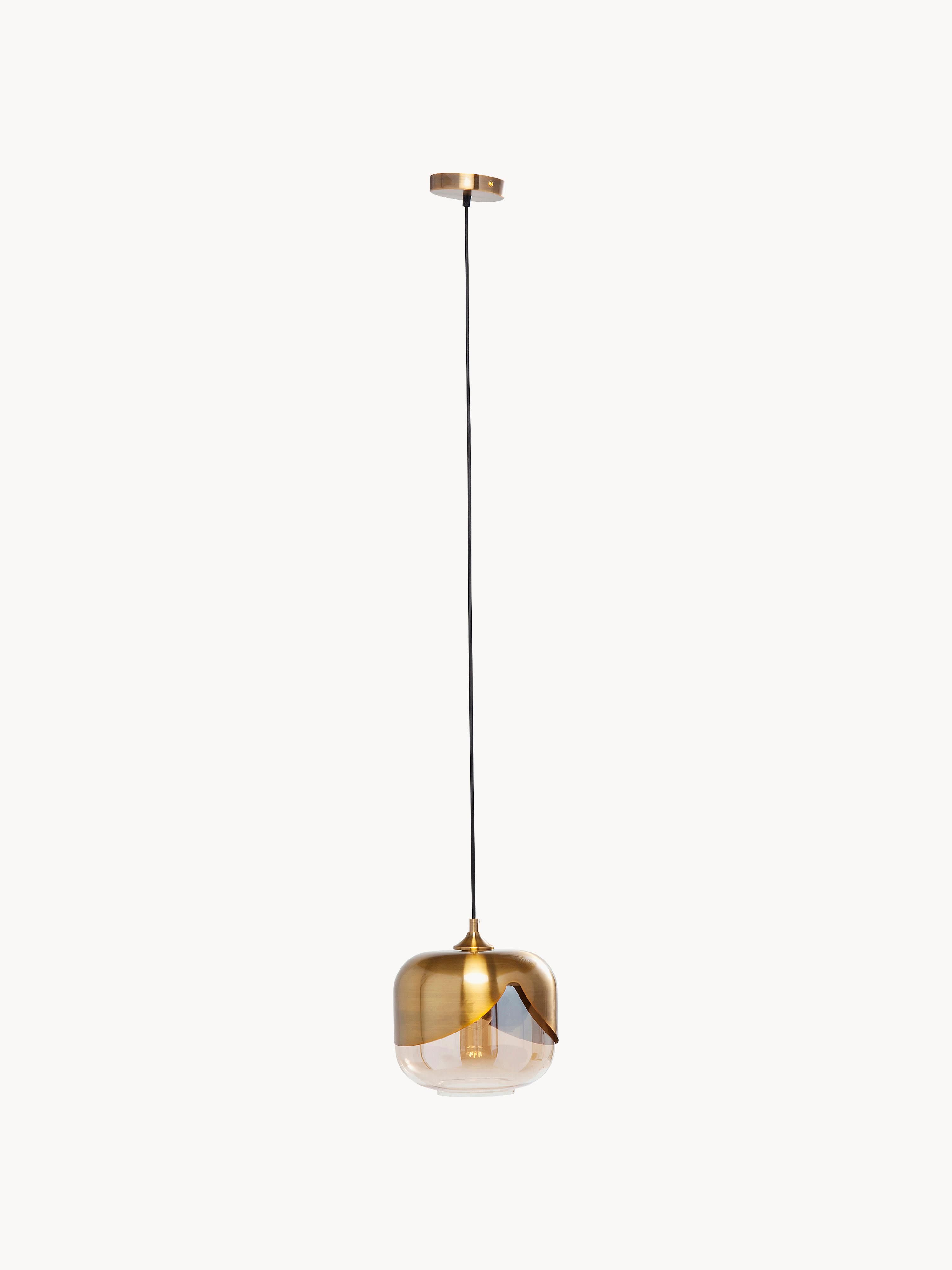 Petite suspension en verre Lox - Doré