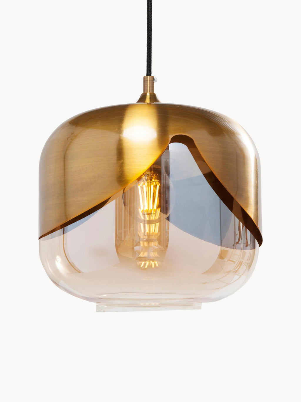 Petite suspension en verre Lox - Doré