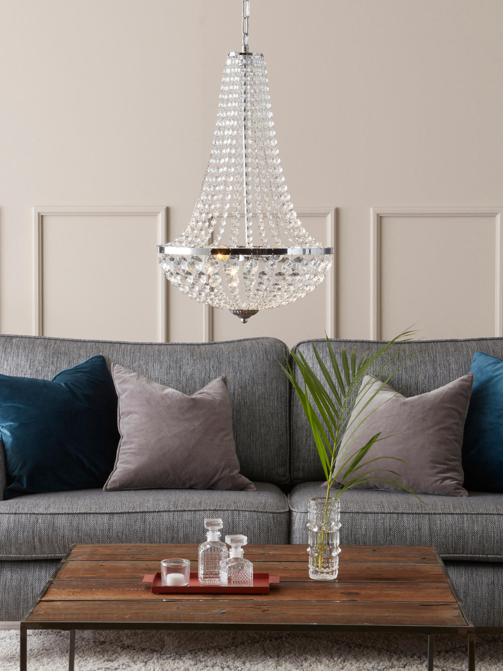 Lustre Collin - Argenté, transparent