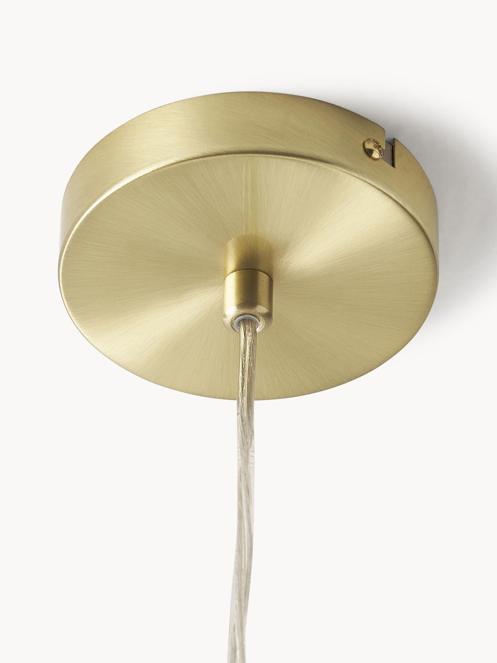 Petite suspension en verre Zol - Transparent, laiton