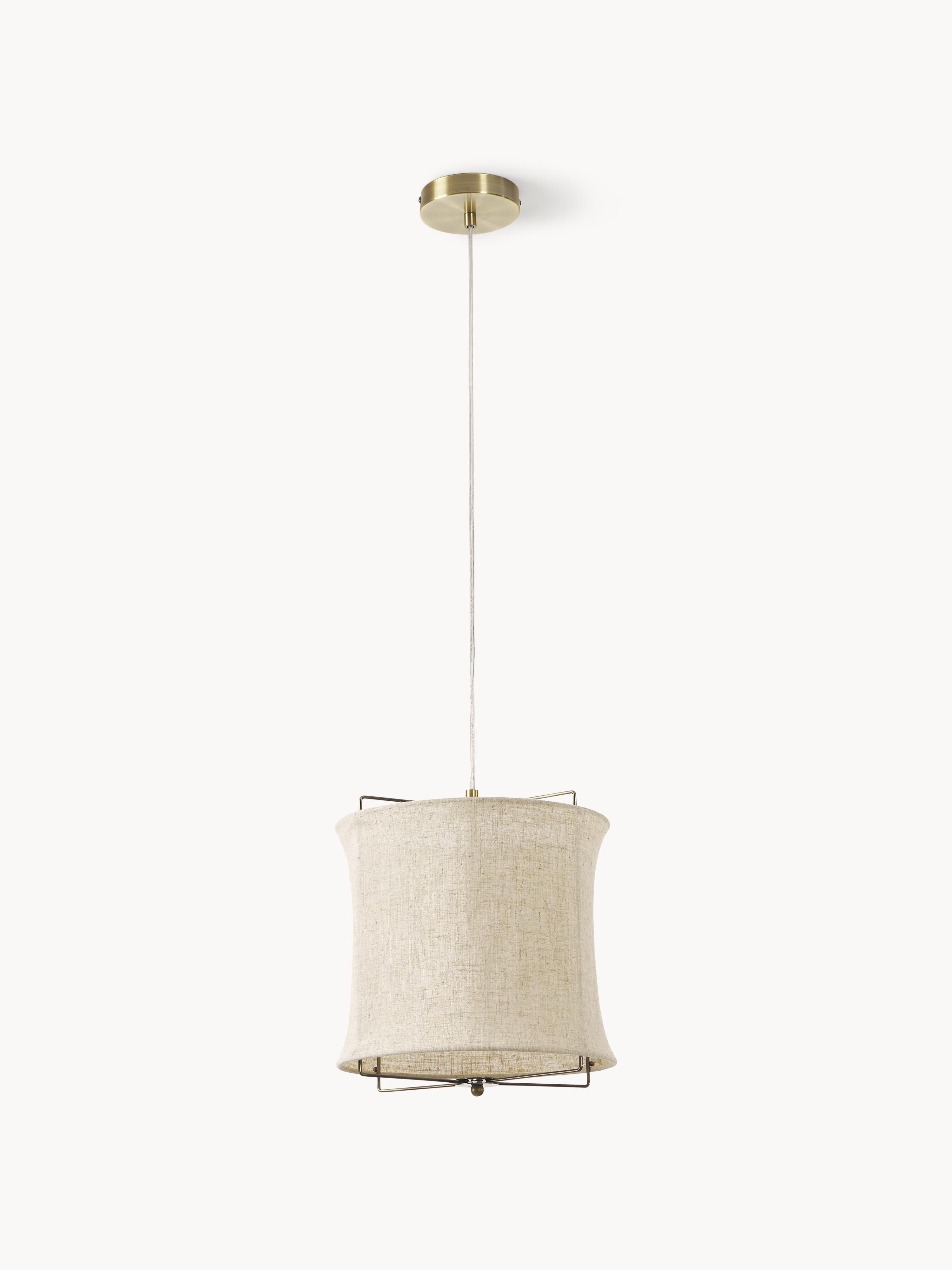 Suspension en lin Vas - Beige clair, doré