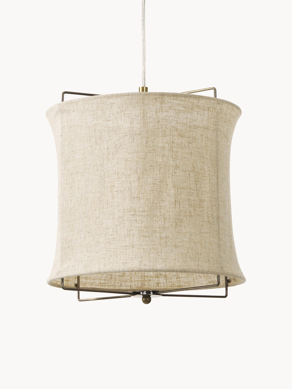 Suspension en lin Vas - Beige clair, doré