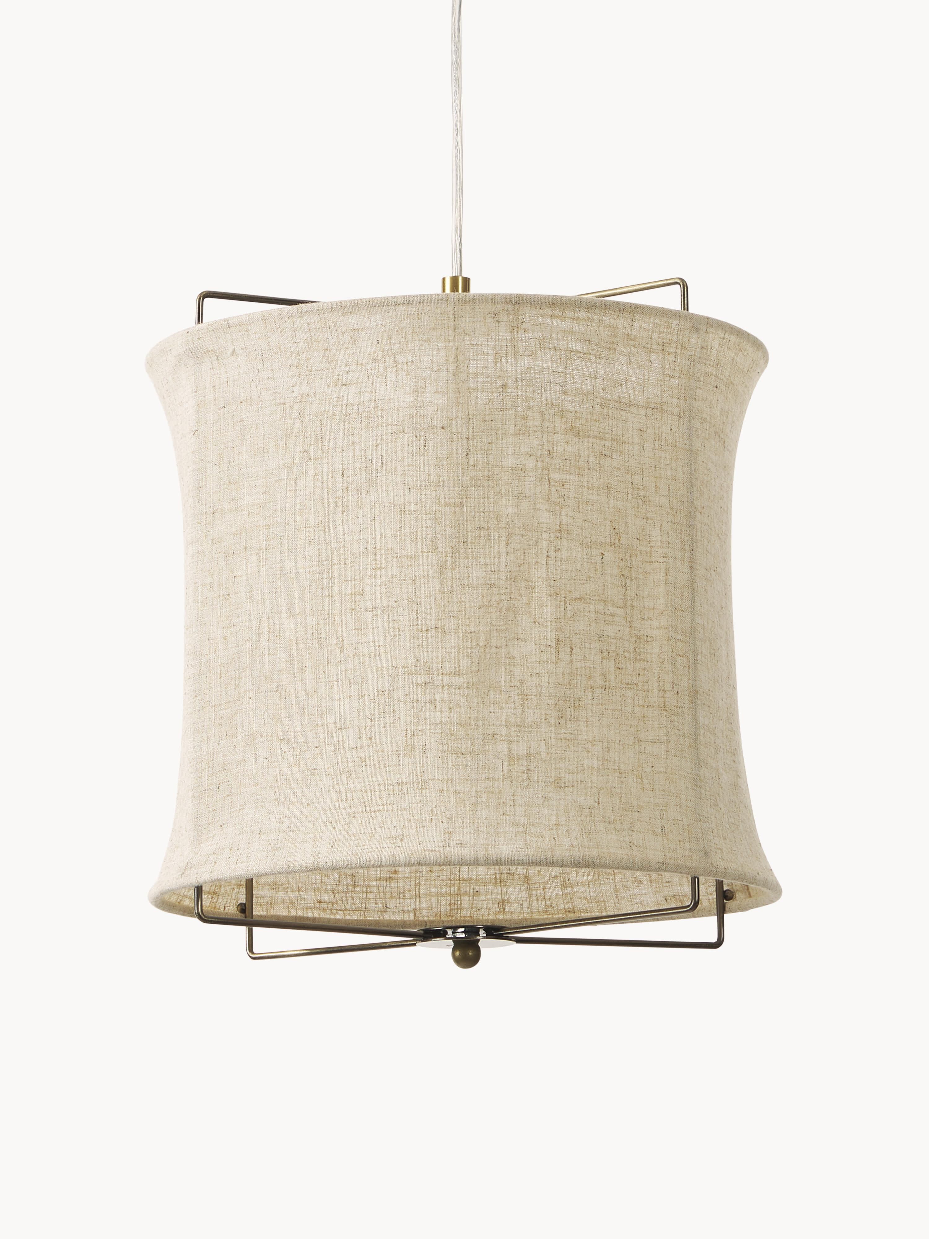 Suspension en lin Vas - Beige clair, doré