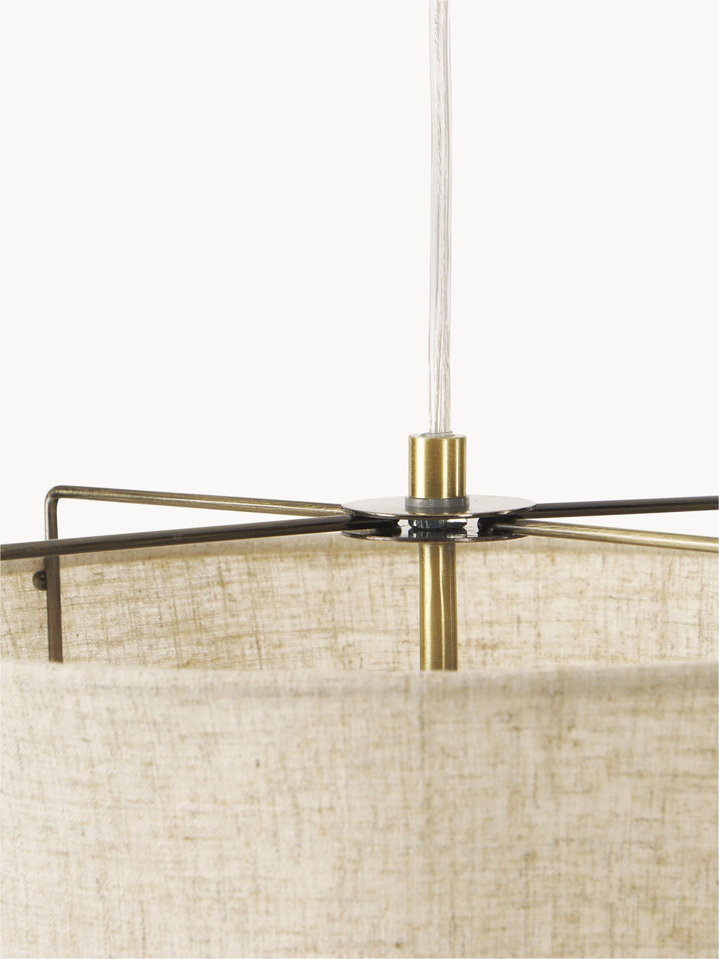 Suspension en lin Vas - Beige clair, doré