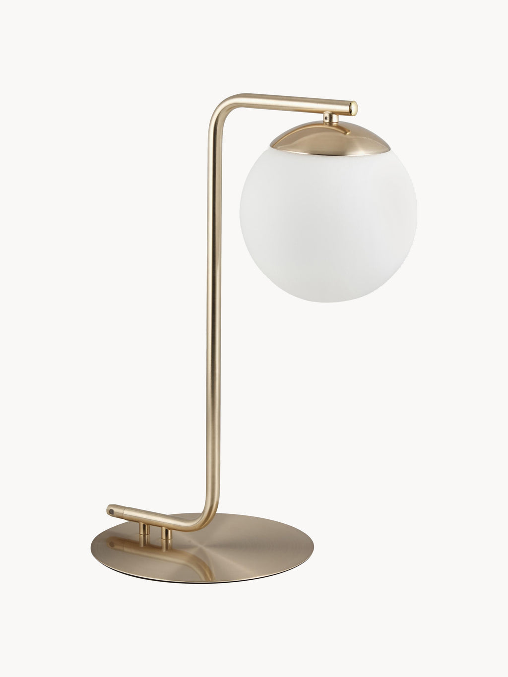 Lampe à poser Miska - Pied de lampe : doré
Abat-jour : blanc
Câble : transparent