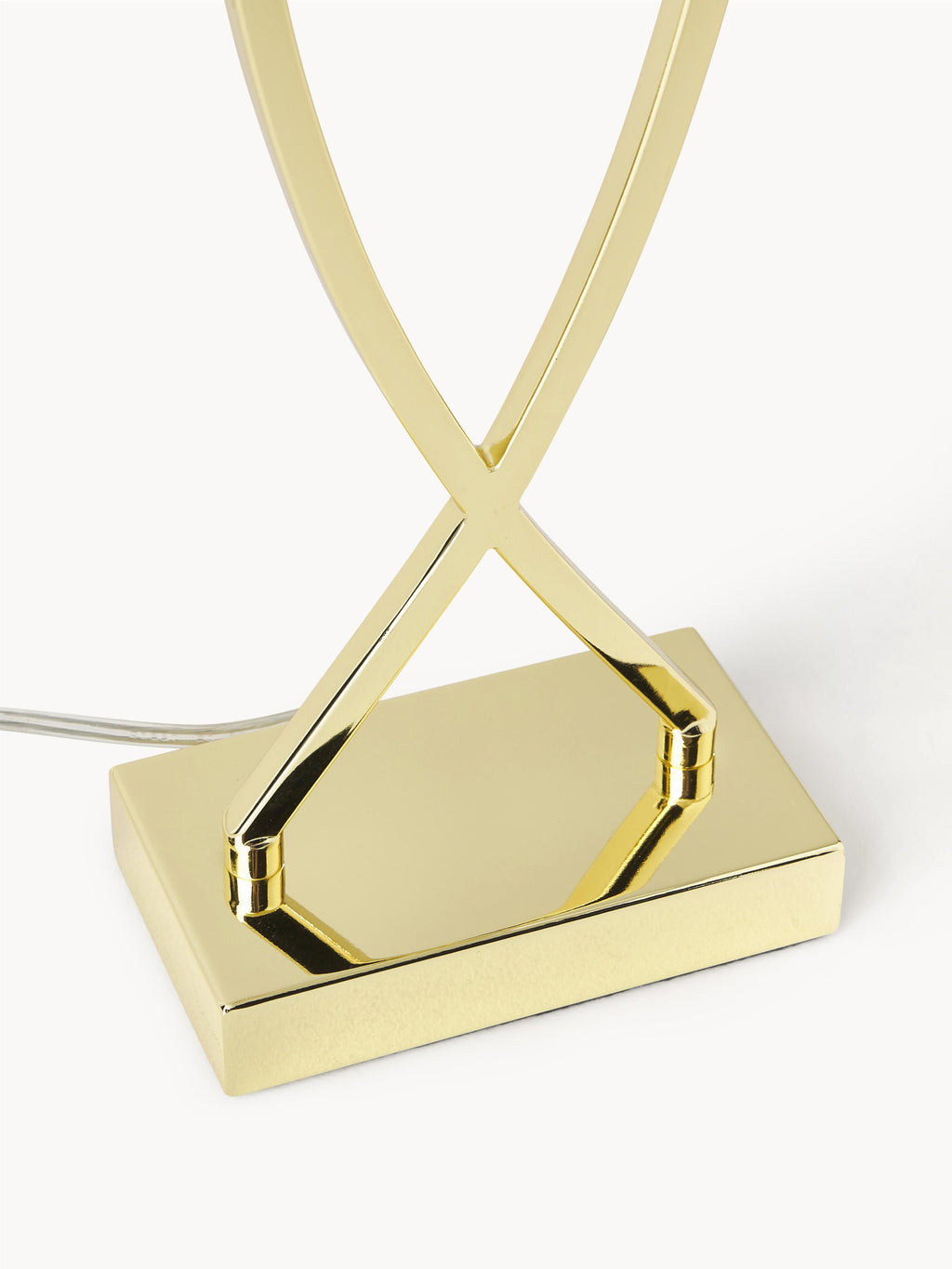 Grande lampe à poser classique Gudik - Blanc, doré