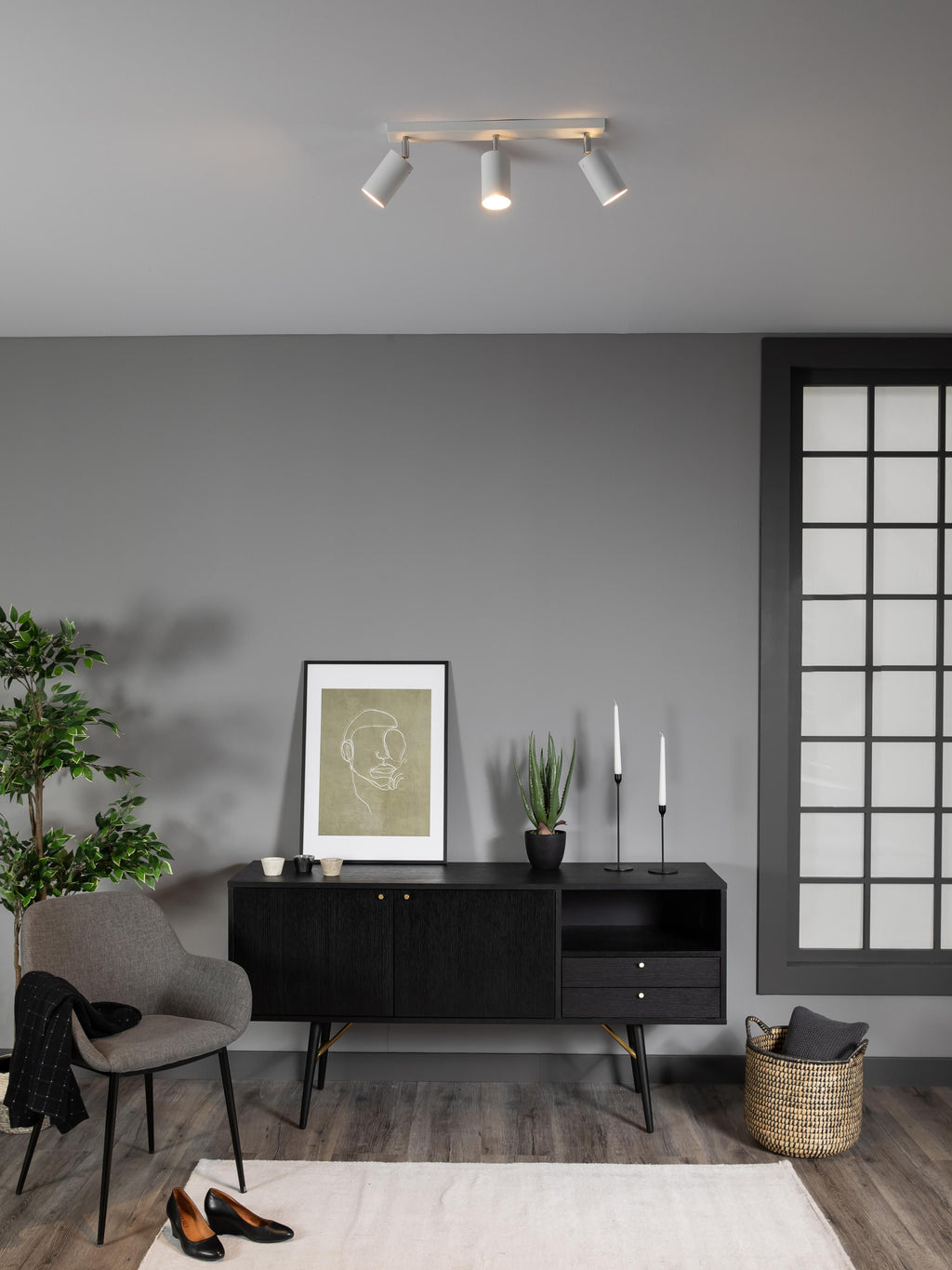Spot plafond Lykke - Blanc