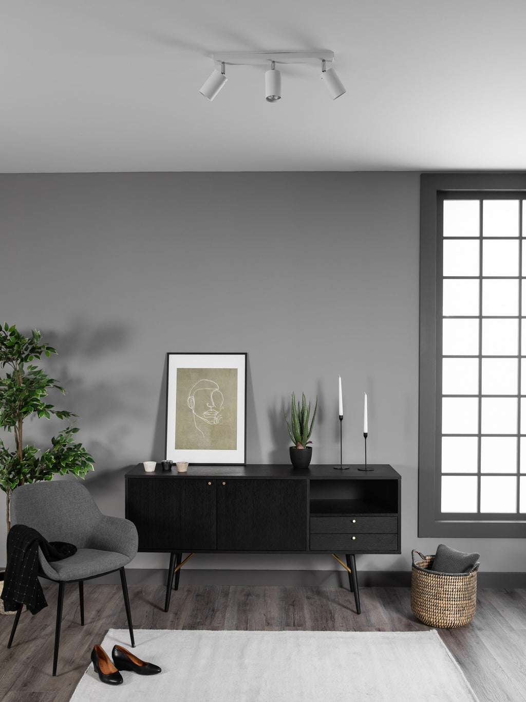 Spot plafond Lykke - Blanc