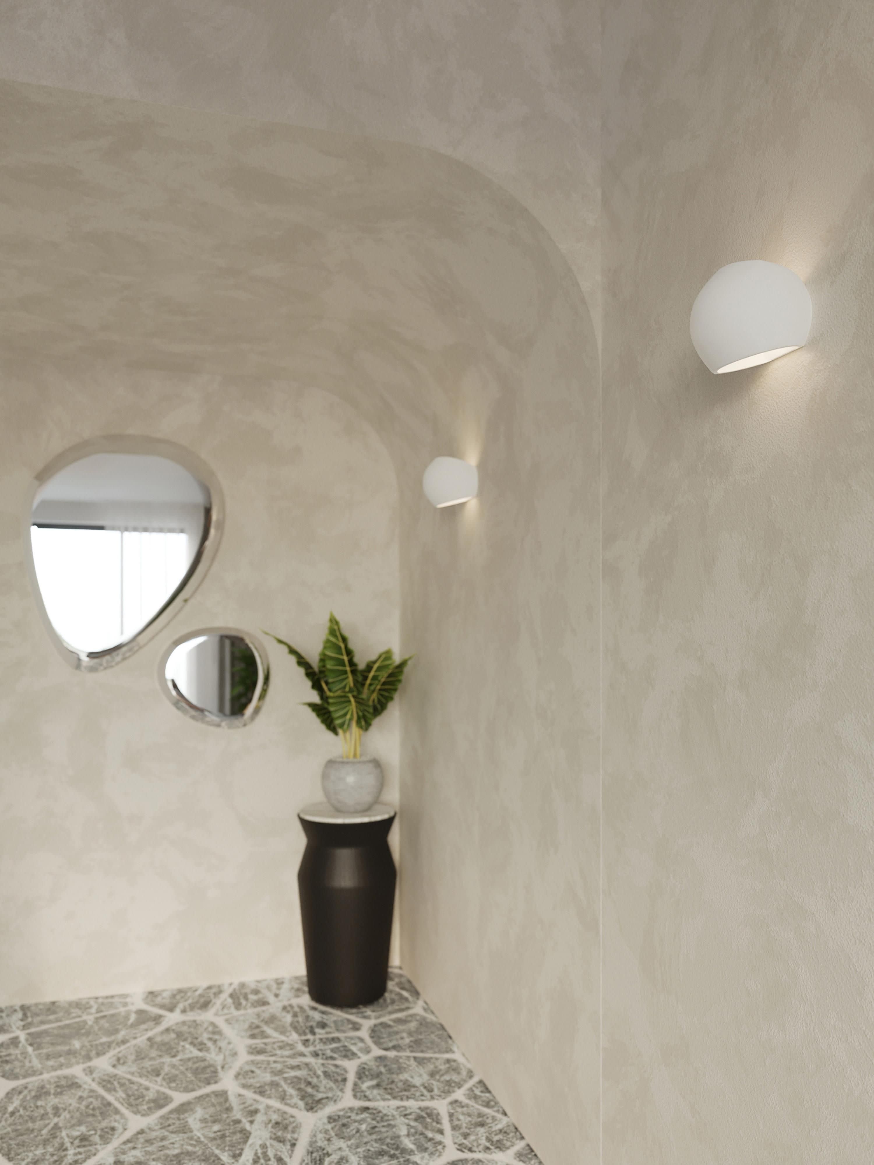 Applique murale en céramique Felton - Blanc crème