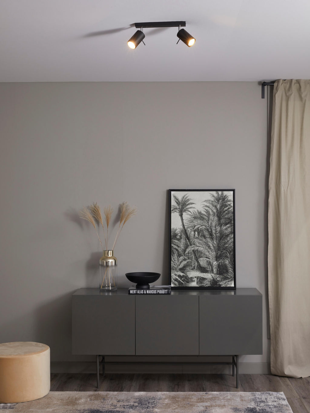 Spot plafond Lykke - Noir