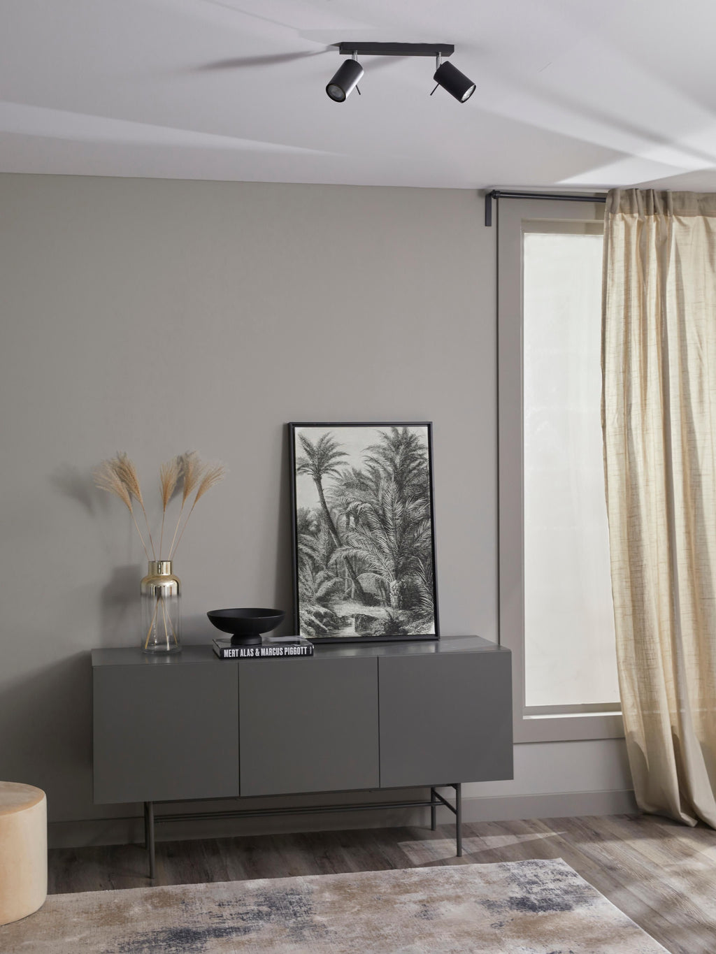 Spot plafond Lykke - Noir