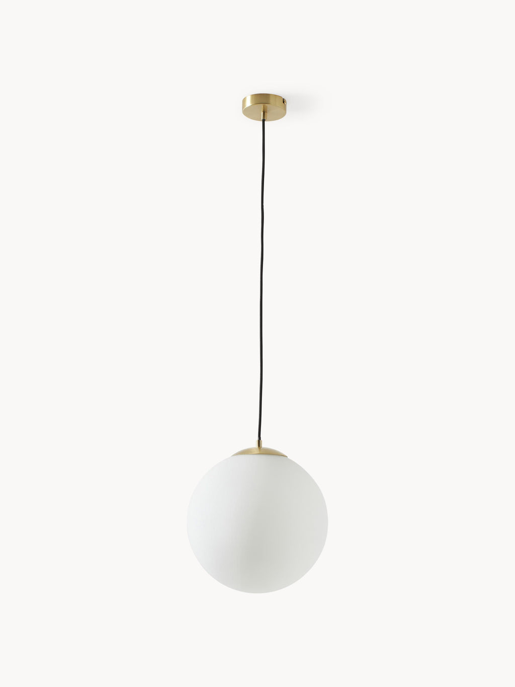 Suspension boule en verre opalescent Aaric - Blanc