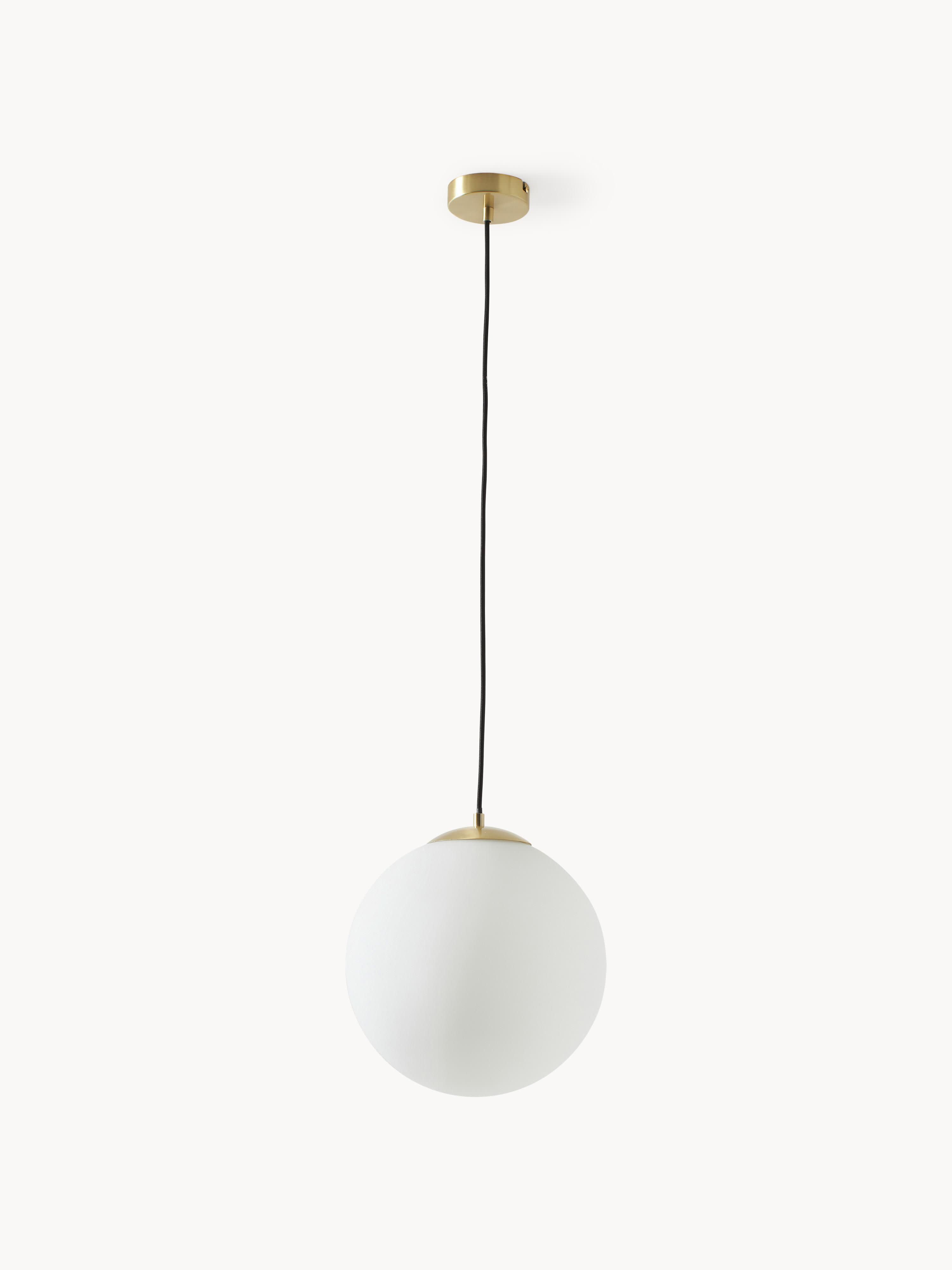 Suspension boule en verre opalescent Aaric - Blanc