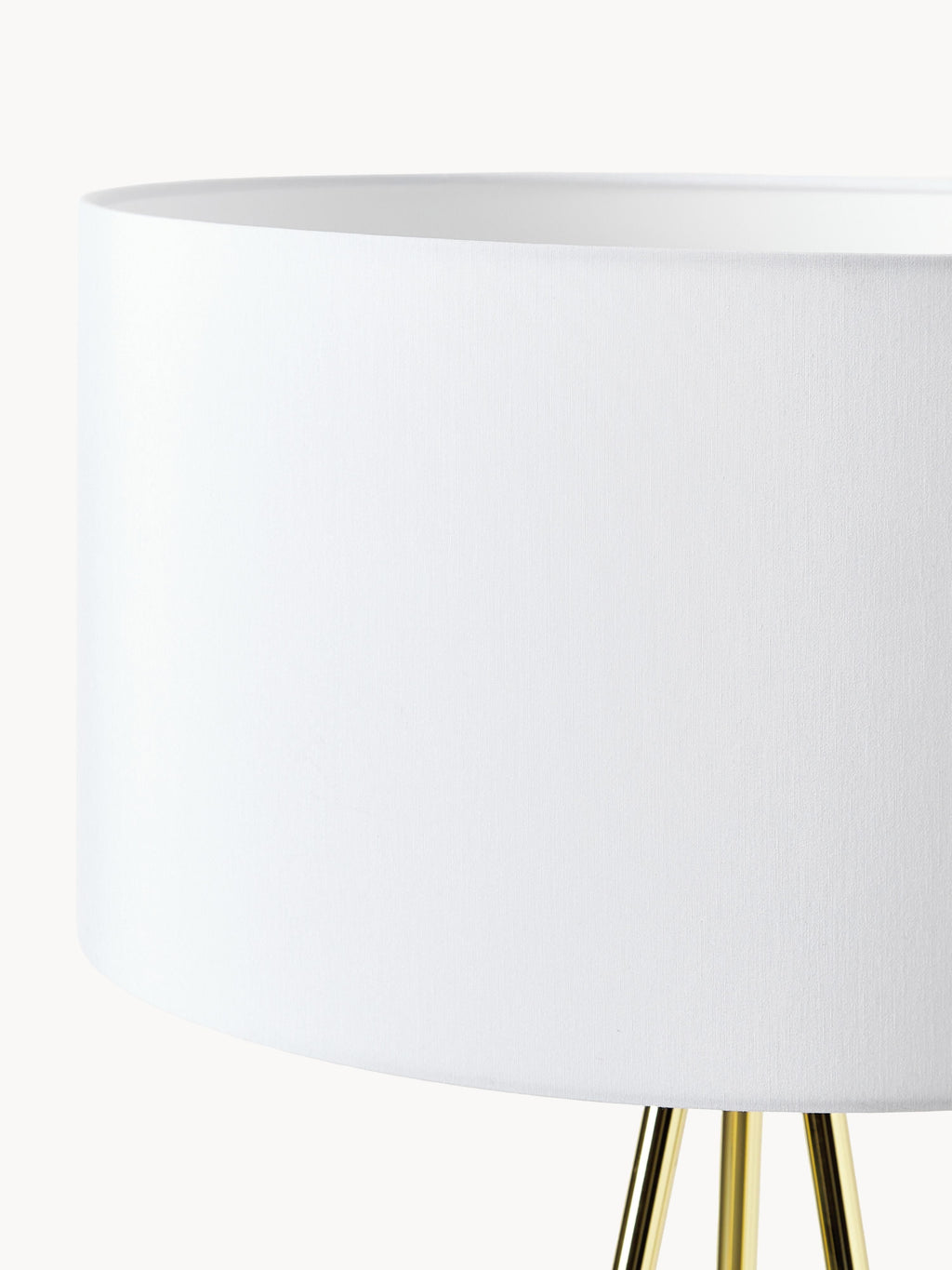 Lampadaire trépied scandi Gylfi - Blanc, doré