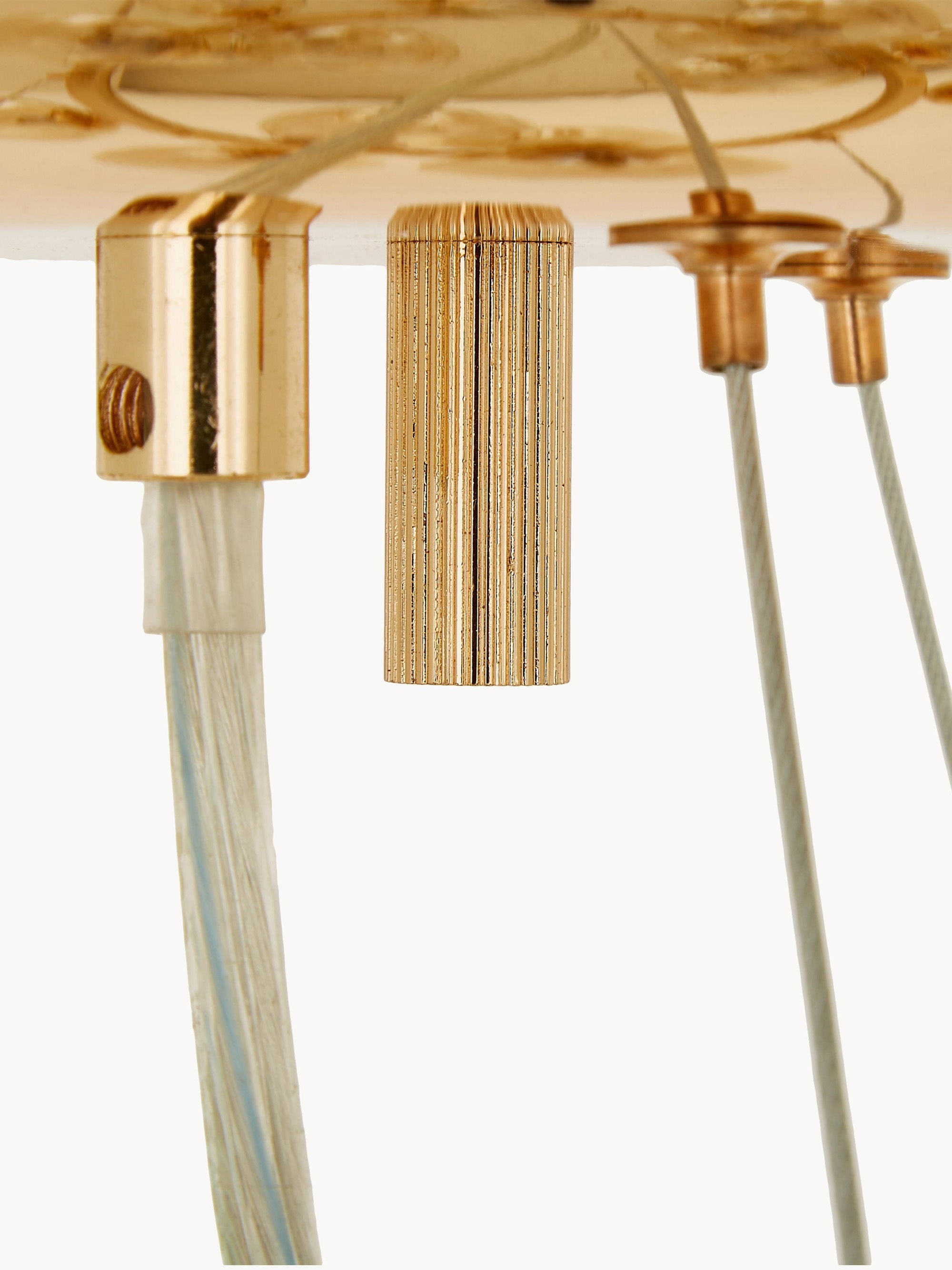 Grand lustre en verre Vic - Beige, doré