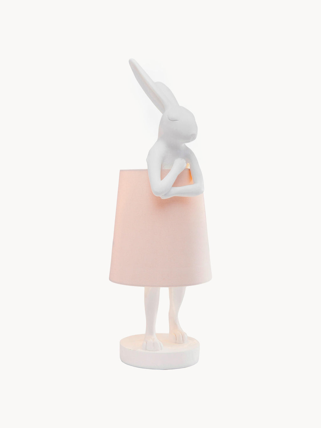 Grande lampe à poser design Rafael - Blanc, rose pâle