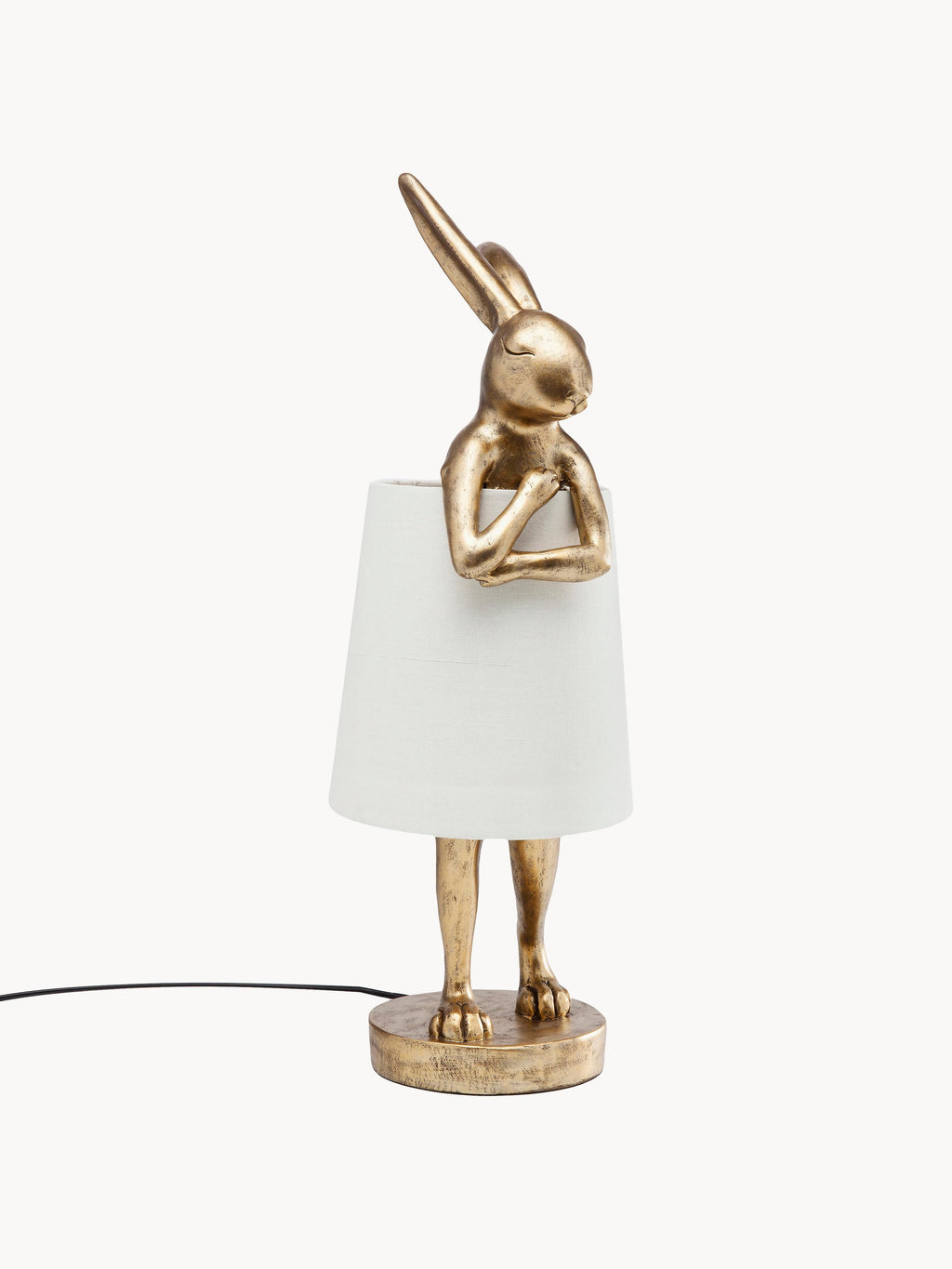 Grande lampe à poser design Rafael - Doré, blanc