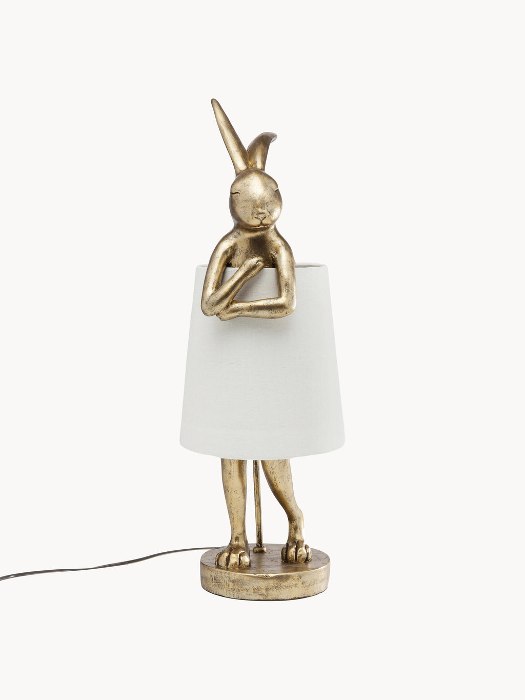 Grande lampe à poser design Rafael - Doré, blanc