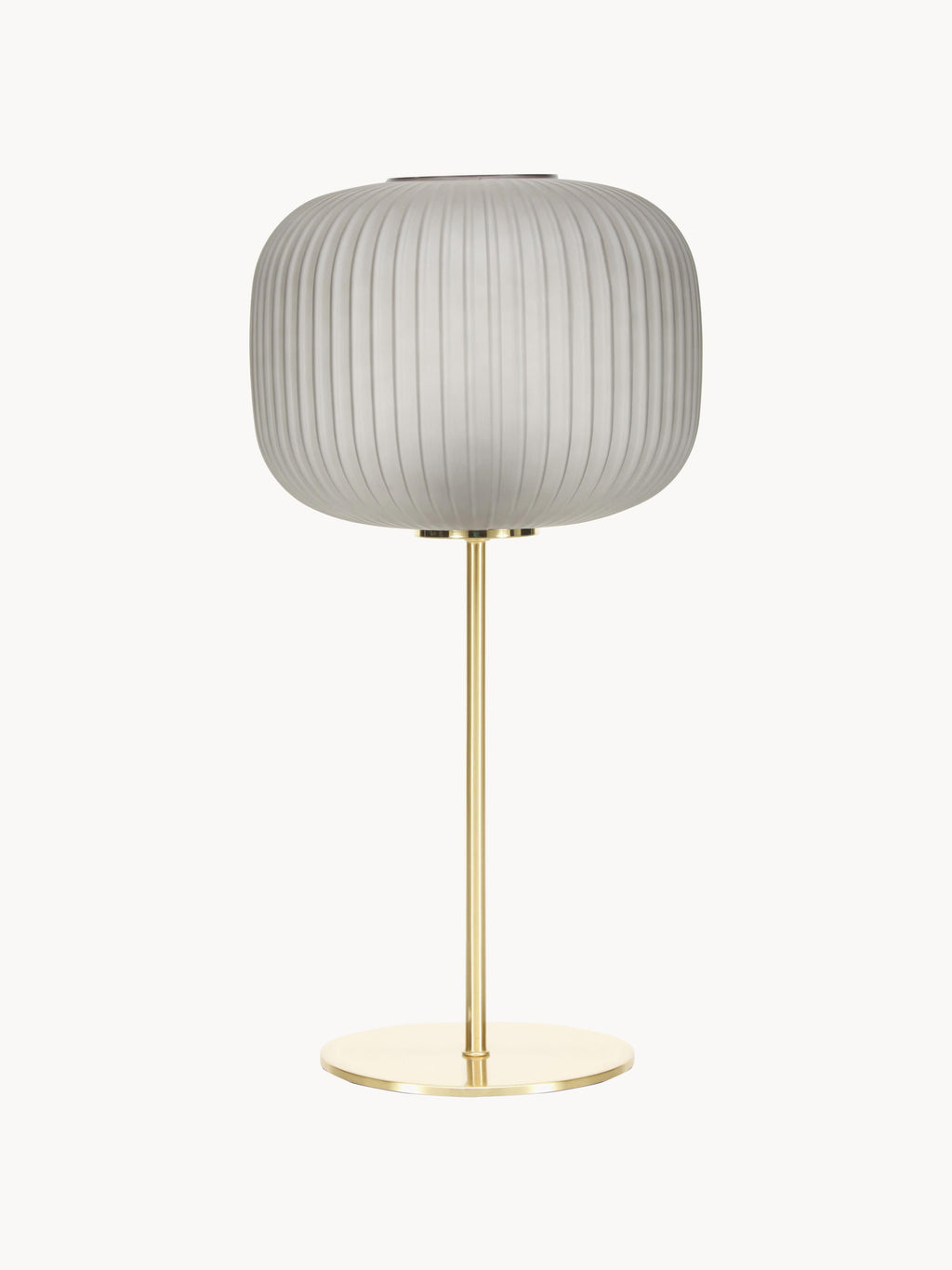 Grande lampe à poser en verre Valter - Doré, gris