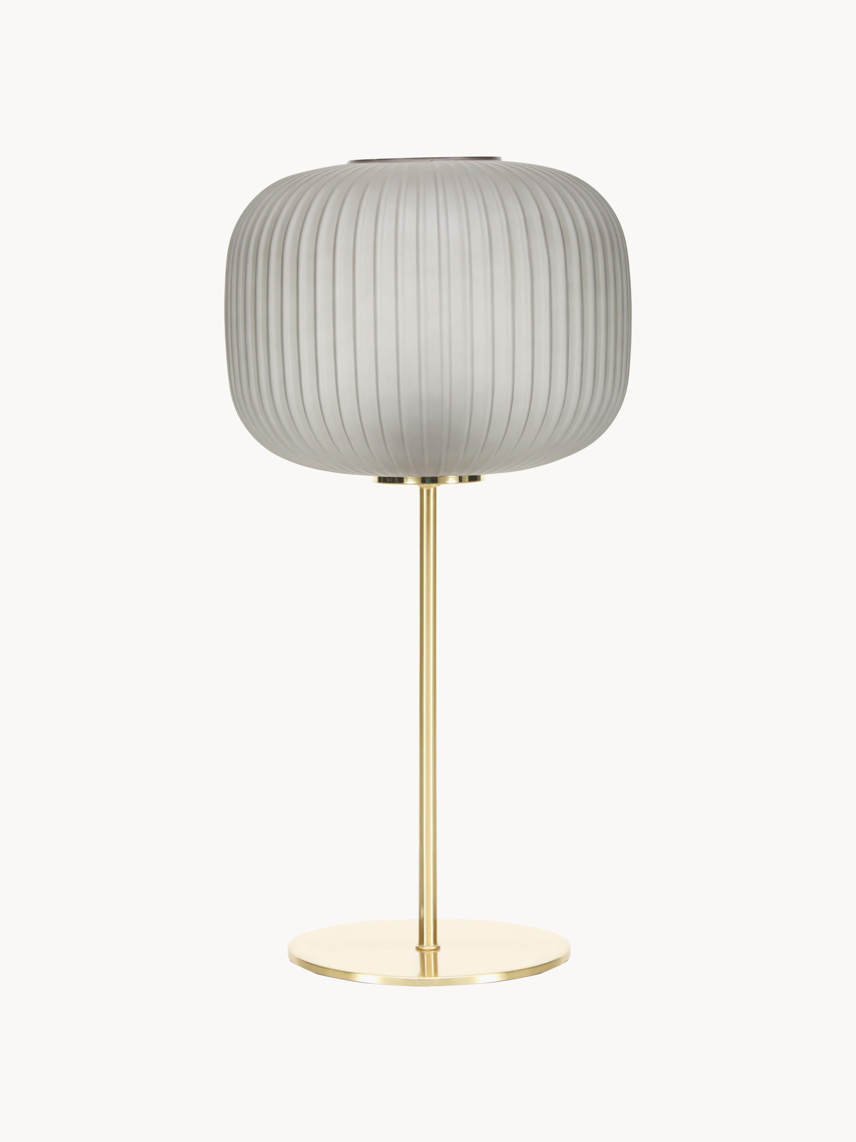 Grande lampe à poser en verre Valter - Doré, gris