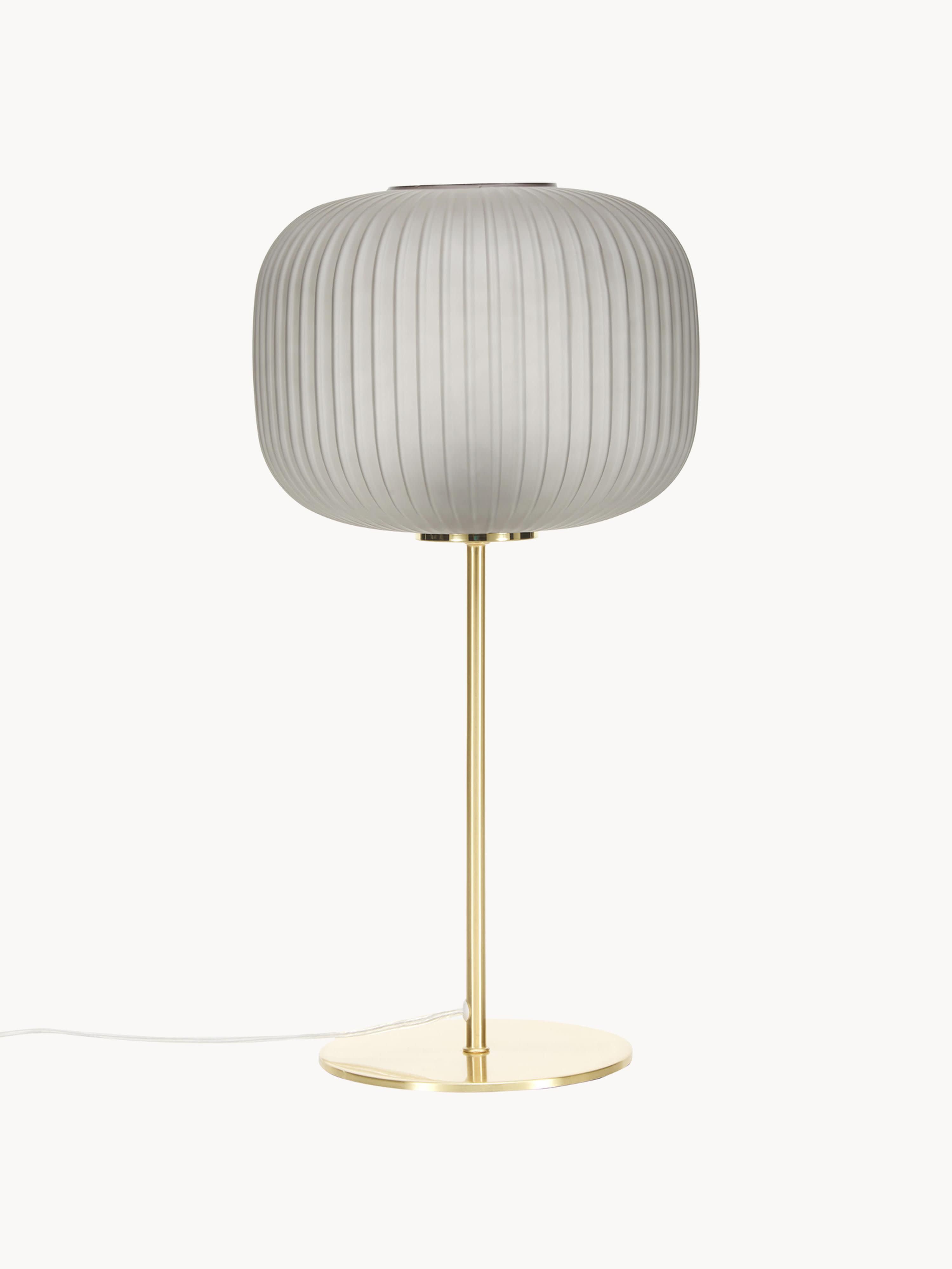 Grande lampe à poser en verre Valter - Doré, gris
