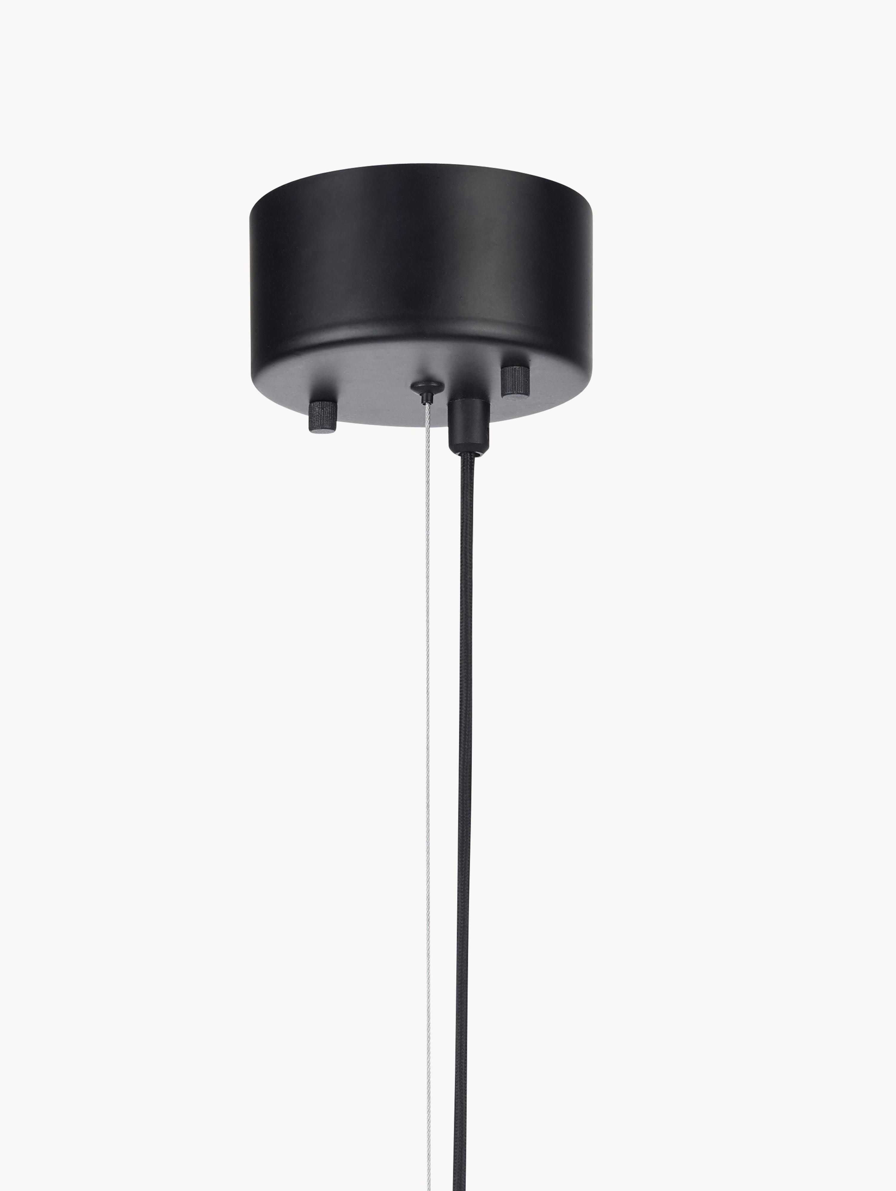 Grande suspension en verre opalescent Adair - Noir