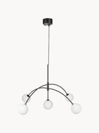 Grande suspension en verre opalescent Adair - Noir