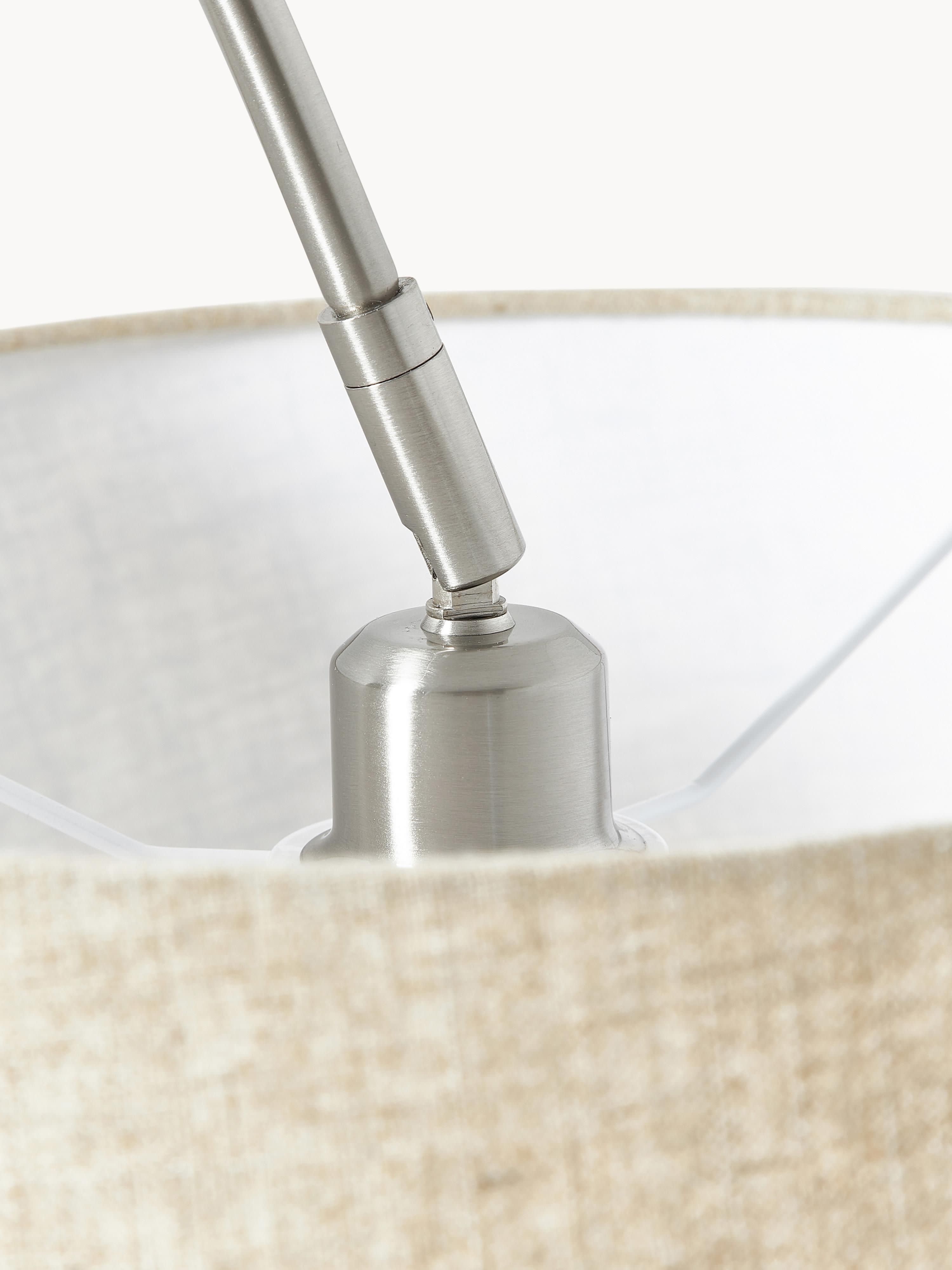Grand lampadaire arc Gregor - Beige, argenté