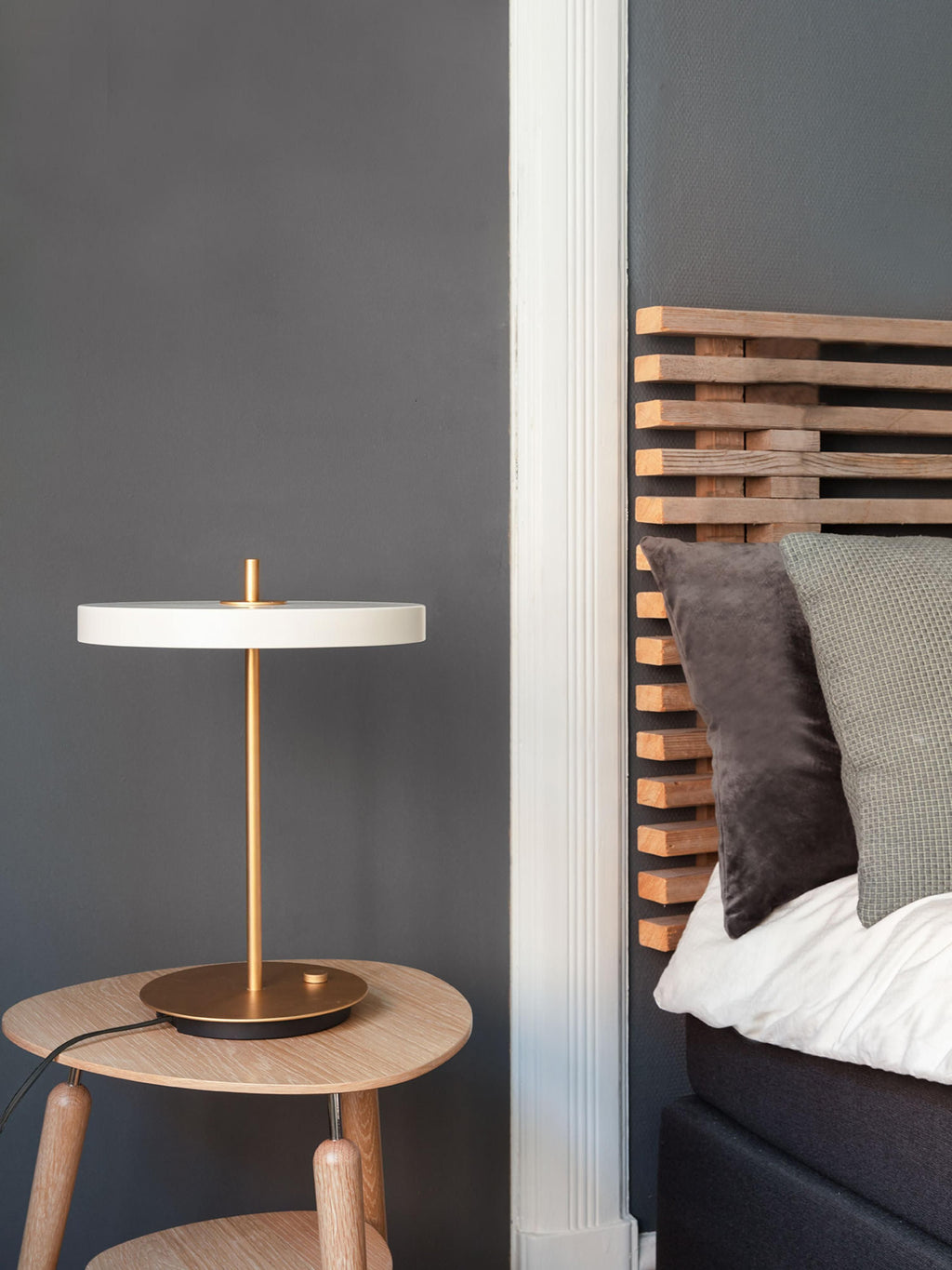 Lampe à poser LED Kurt, intensité ajustable - Beige clair, doré
