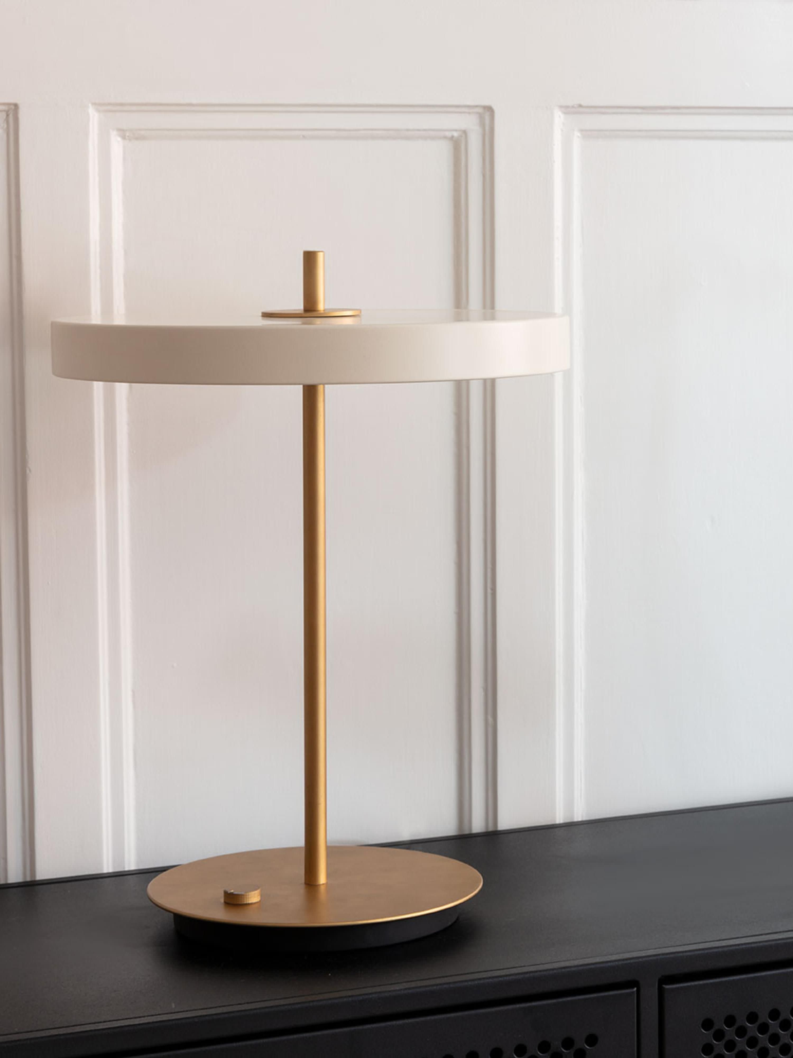 Lampe à poser LED Kurt, intensité ajustable - Beige clair, doré