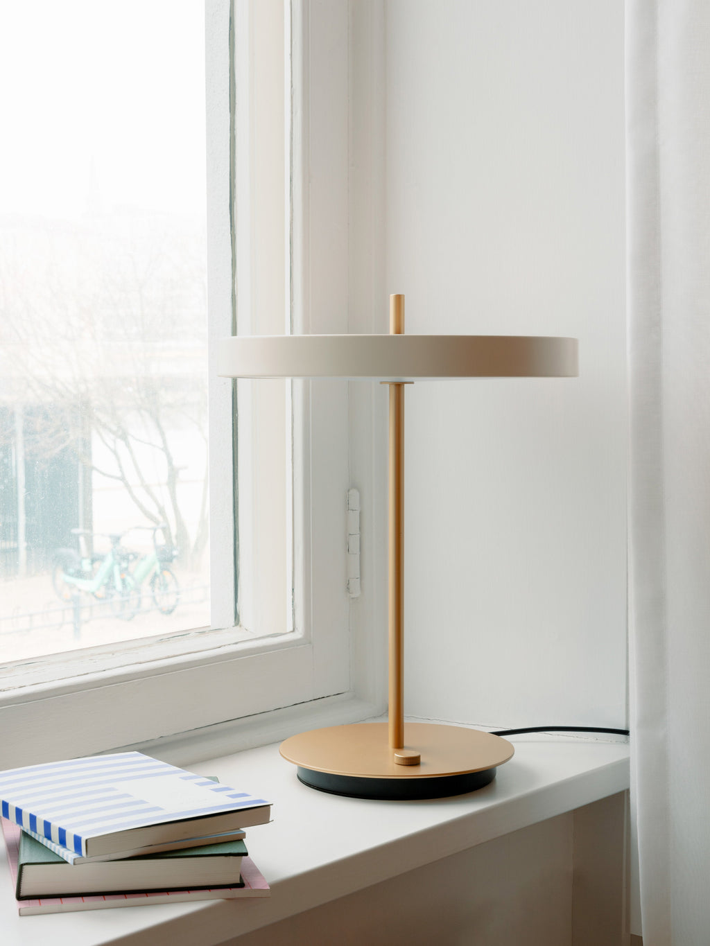 Lampe à poser LED Kurt, intensité ajustable - Beige clair, doré