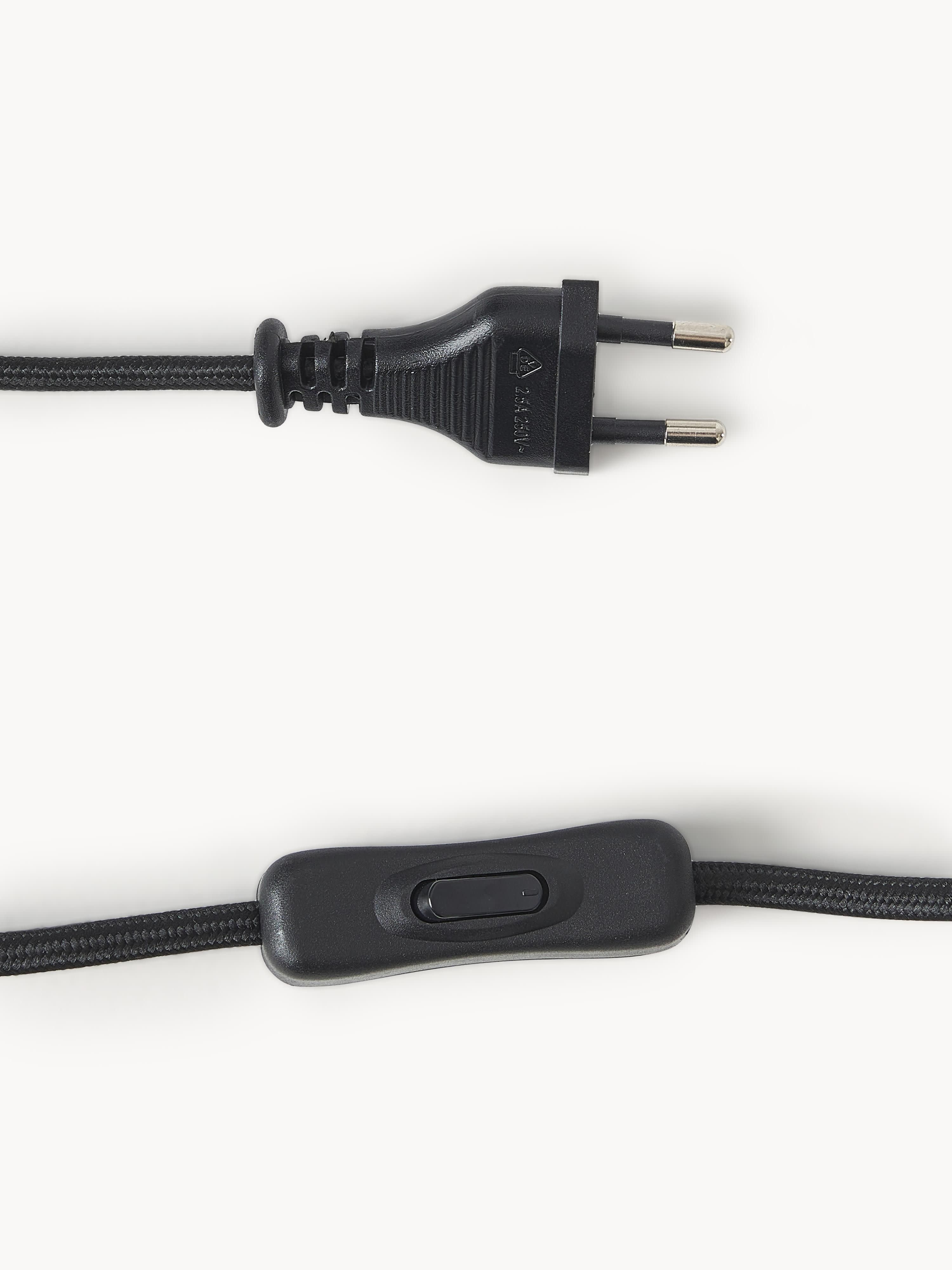 Grande lampe à poser en béton Braxton - Anthracite, blanc crème