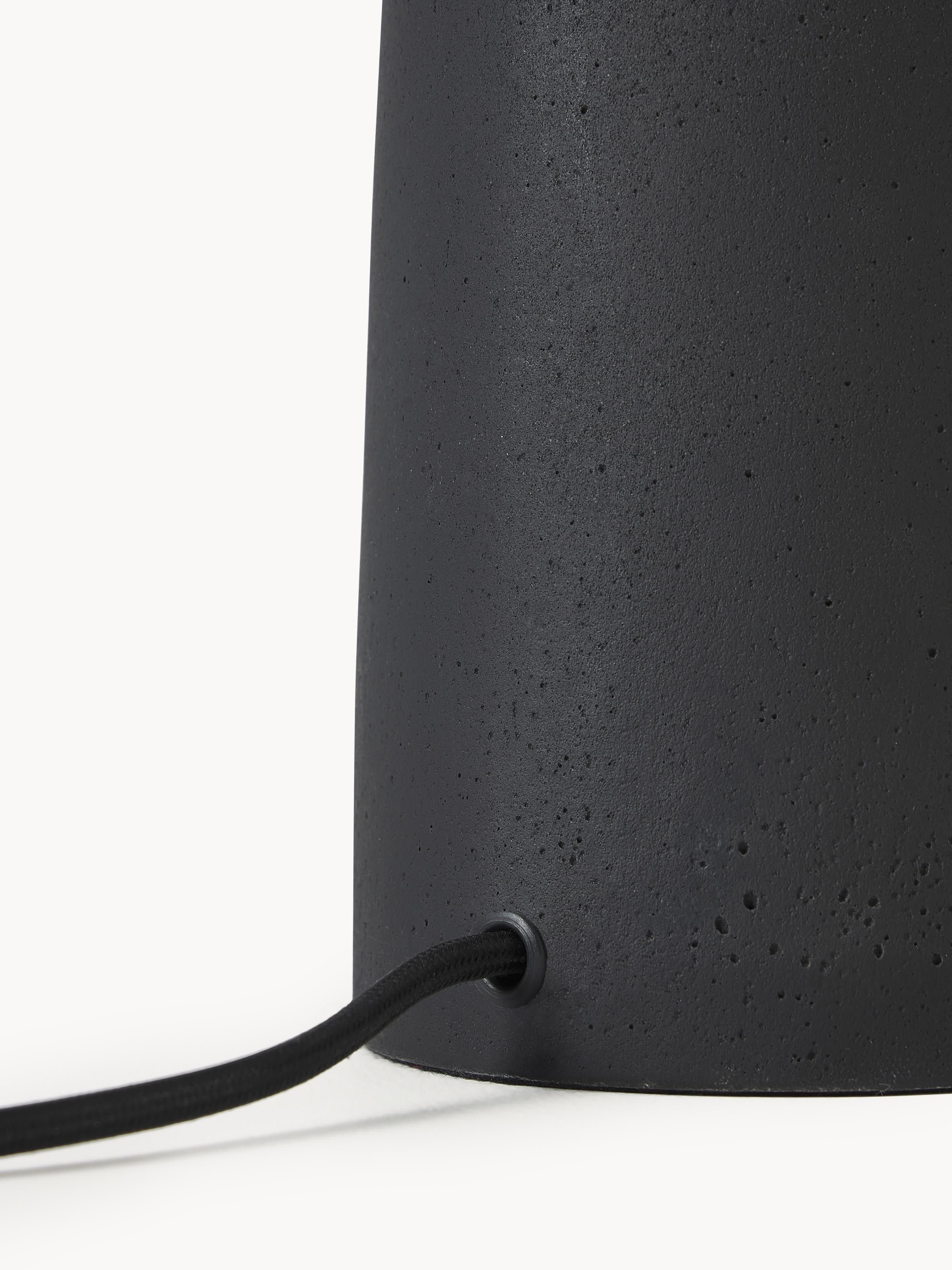 Grande lampe à poser en béton Braxton - Anthracite, blanc crème