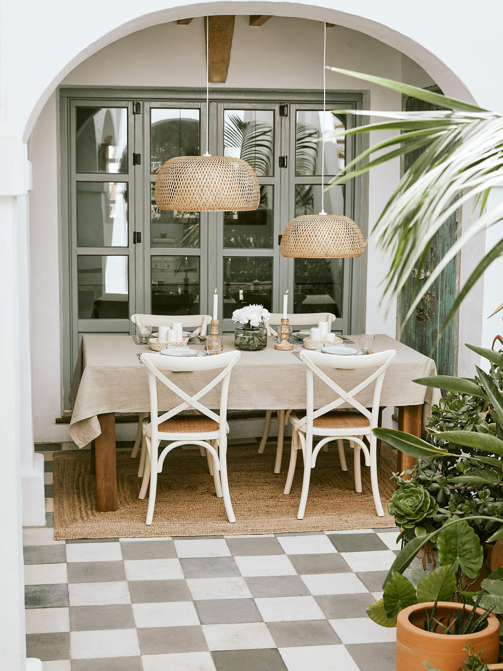 Suspension design en bambou Ludlow - Beige