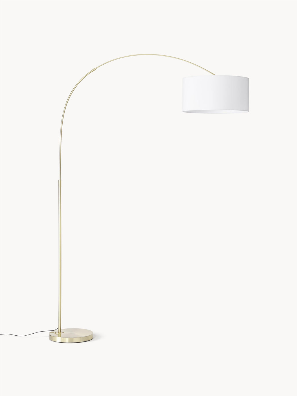 Grand lampadaire arc moderne Cree - Blanc, doré