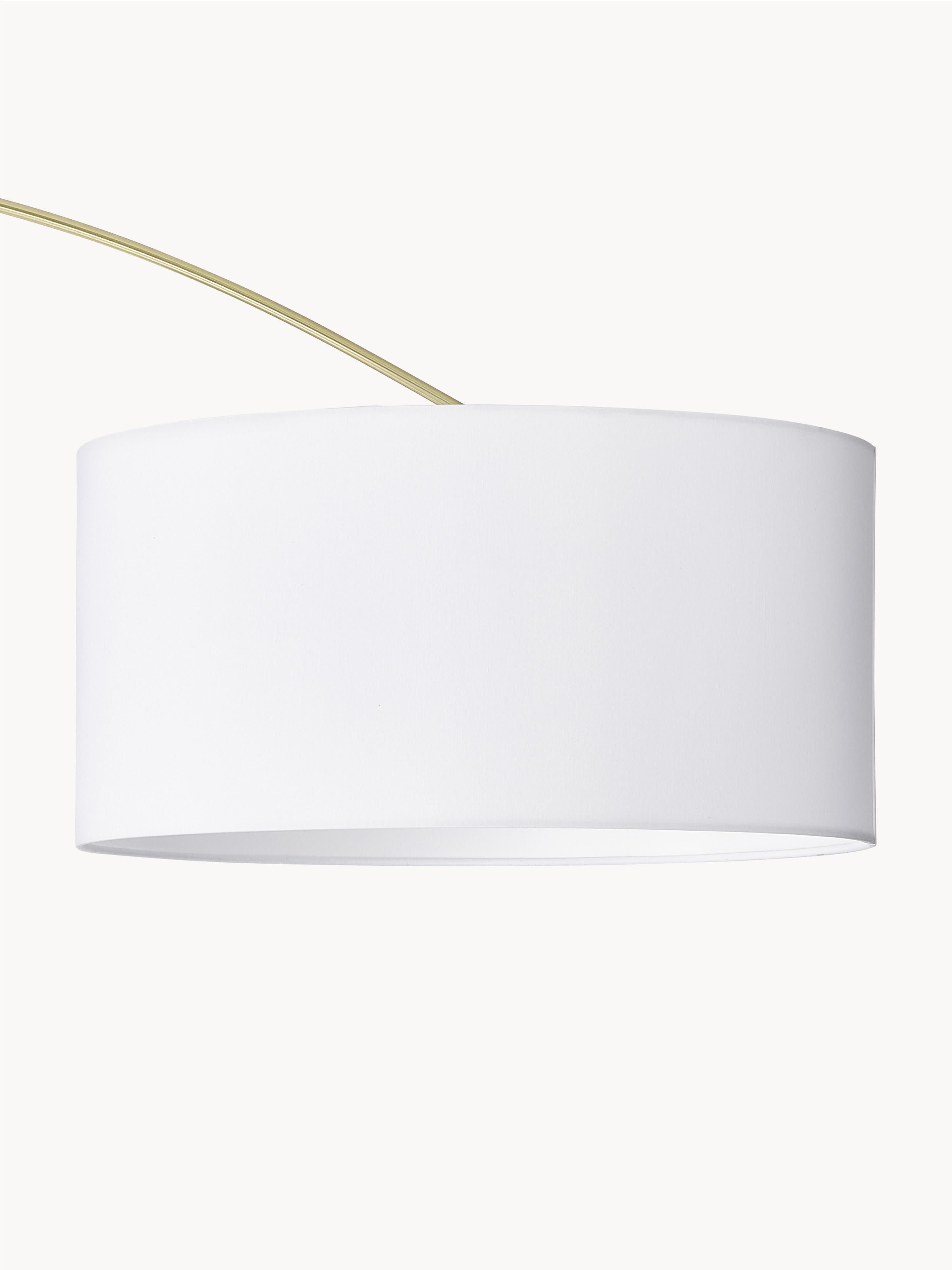 Grand lampadaire arc moderne Cree - Blanc, doré