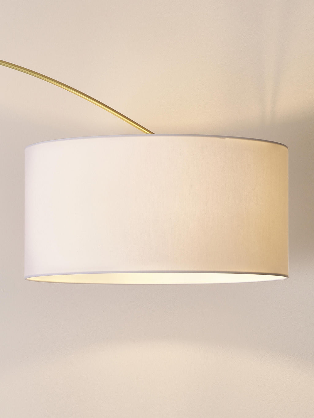 Grand lampadaire arc moderne Cree - Blanc, doré