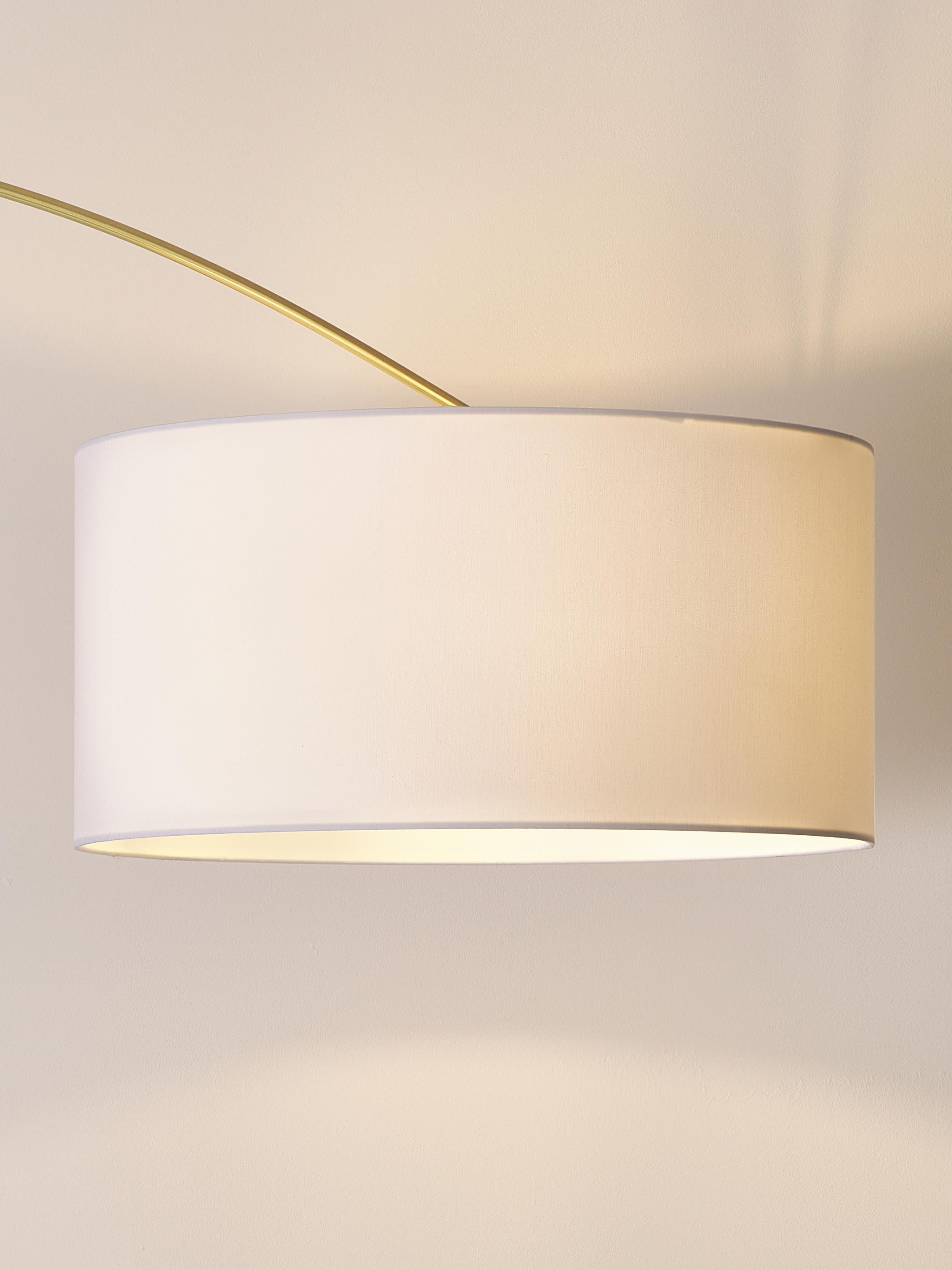 Grand lampadaire arc moderne Cree - Blanc, doré