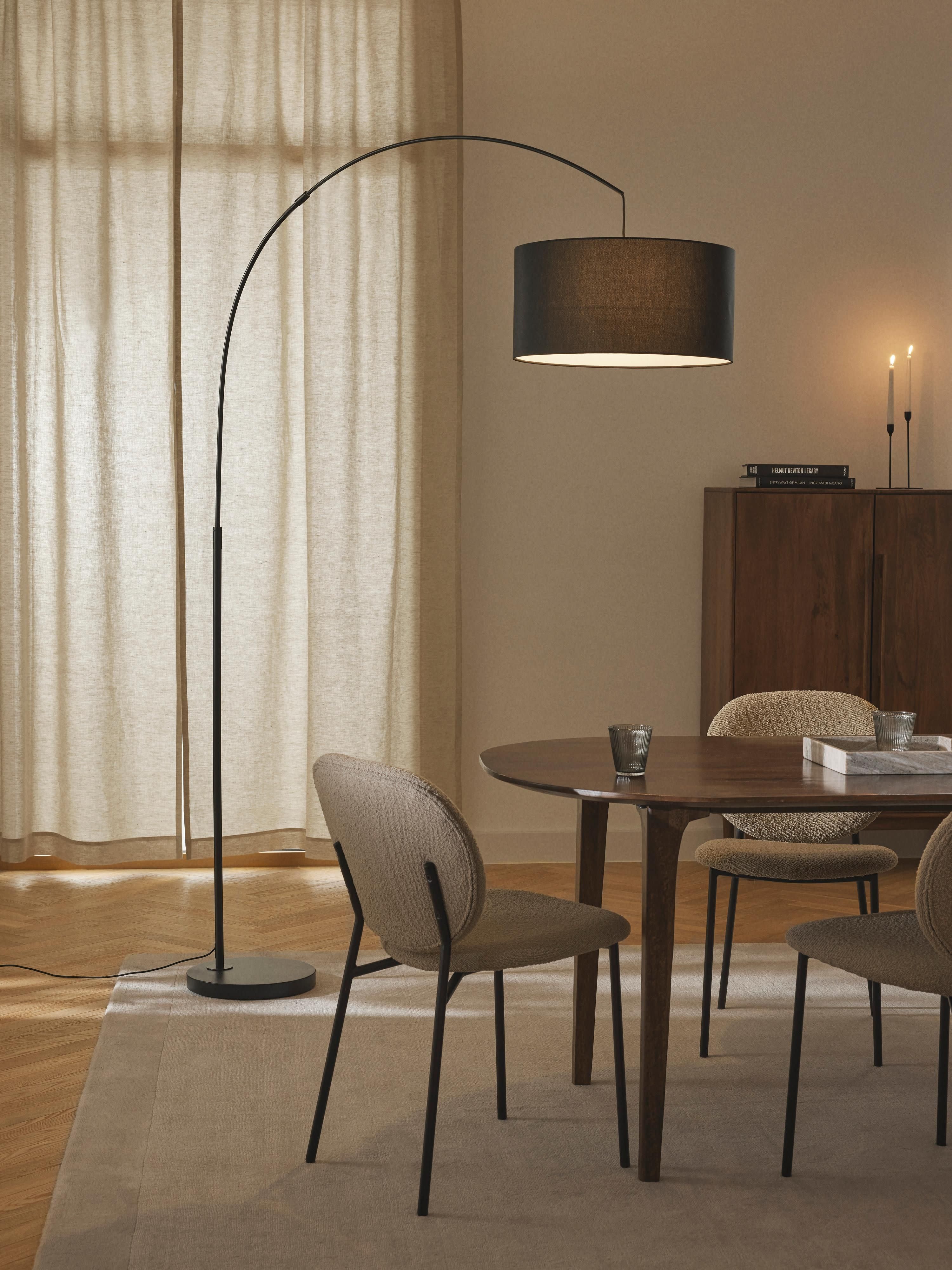 Grand lampadaire arc Cree - Noir