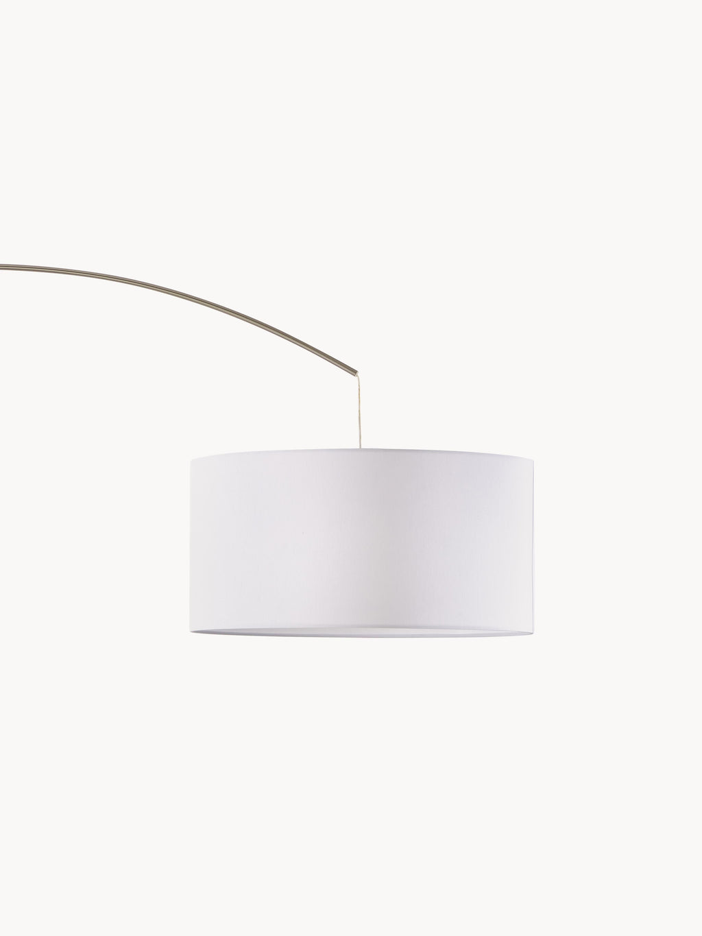 Grand lampadaire arc Cree - Blanc, gris chrome