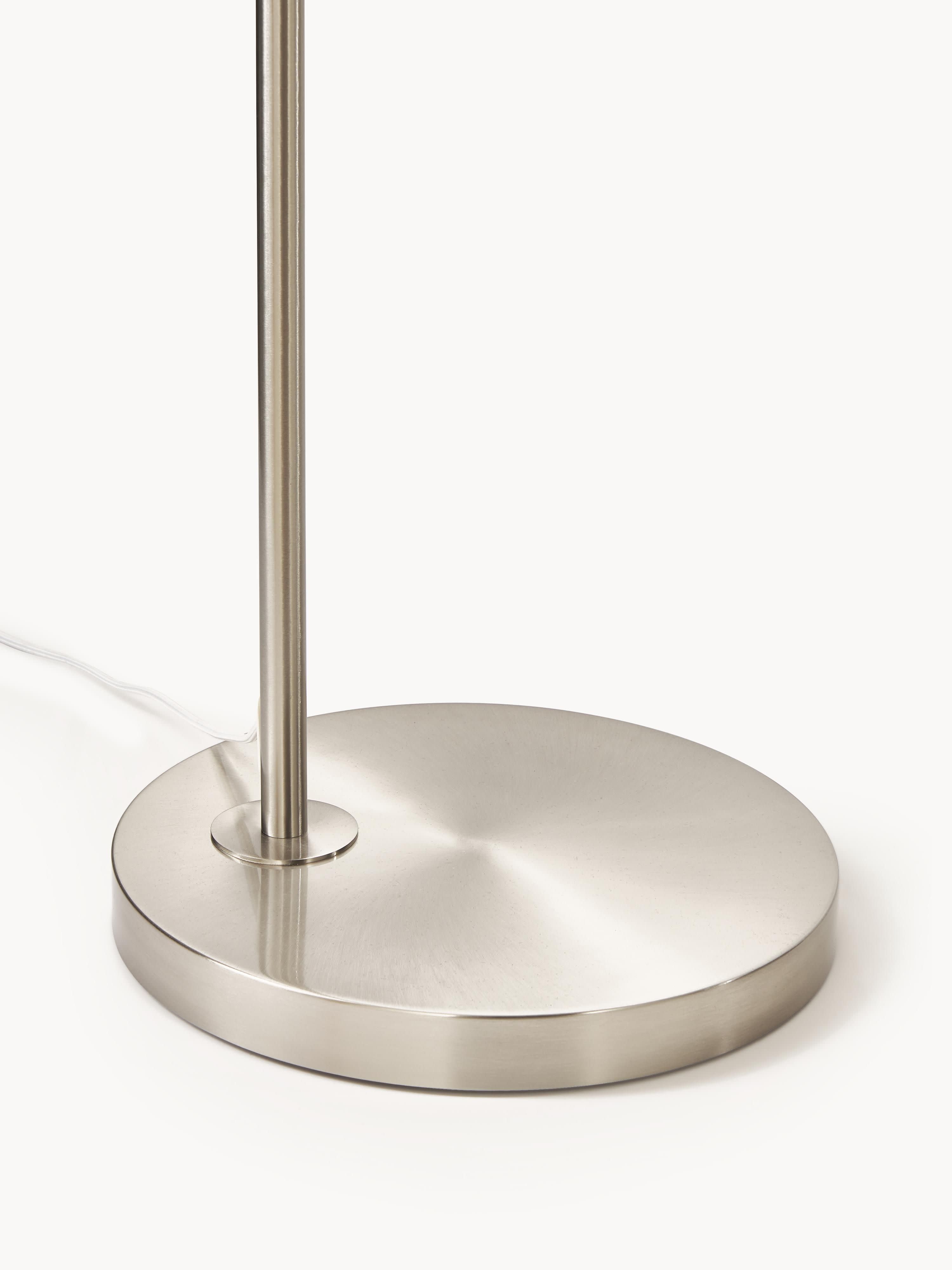 Grand lampadaire arc Cree - Blanc, gris chrome