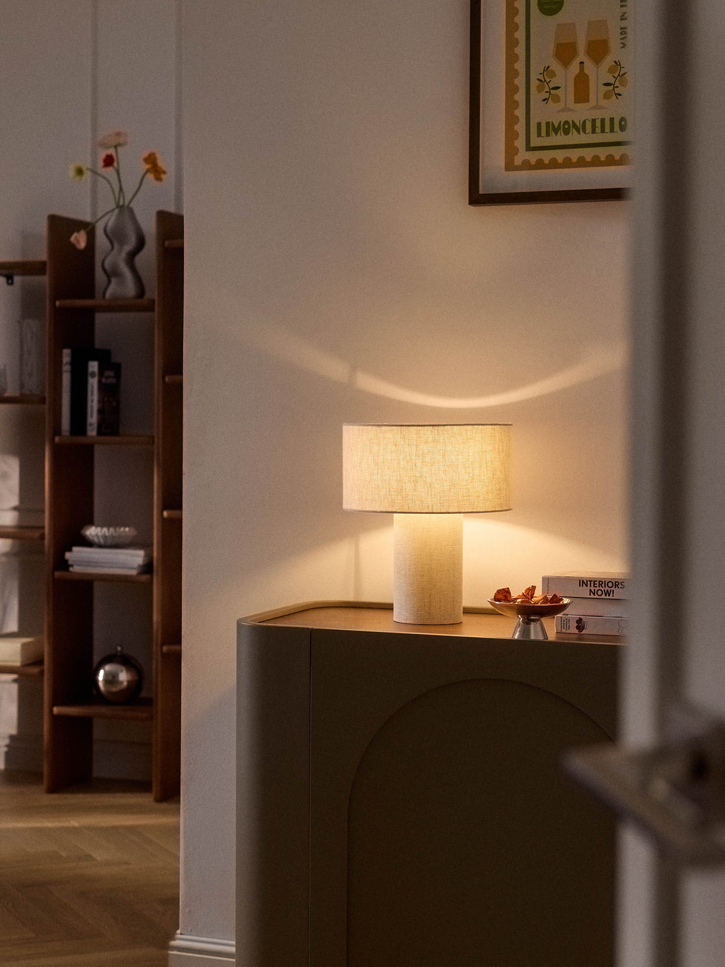 Lampe à poser Tomi - Lin beige clair