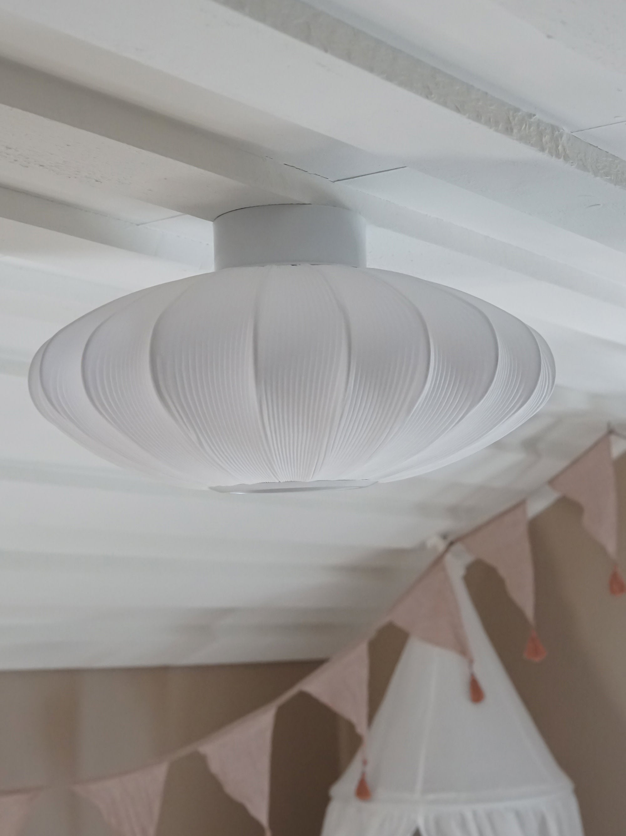Plafonnier textile Fjolnir - Blanc
