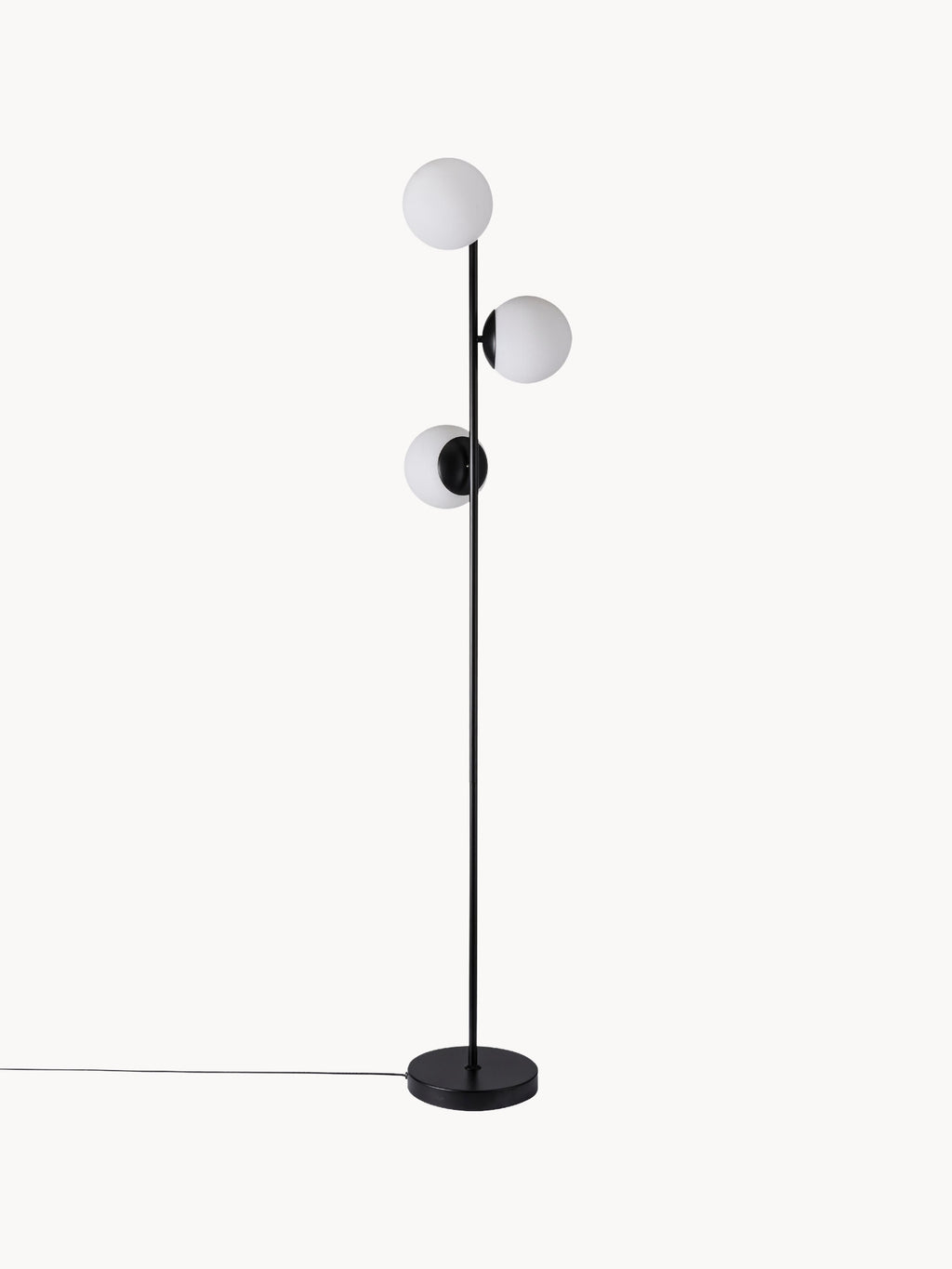 Lampadaire moderne Tapio - Noir, blanc