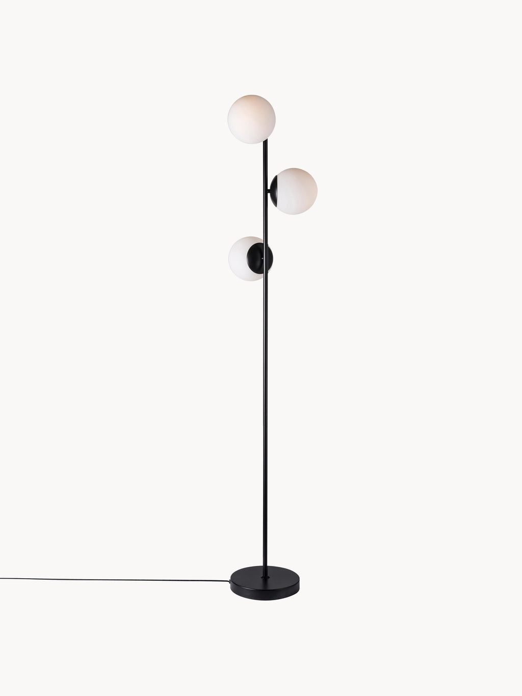 Lampadaire moderne Tapio - Noir, blanc