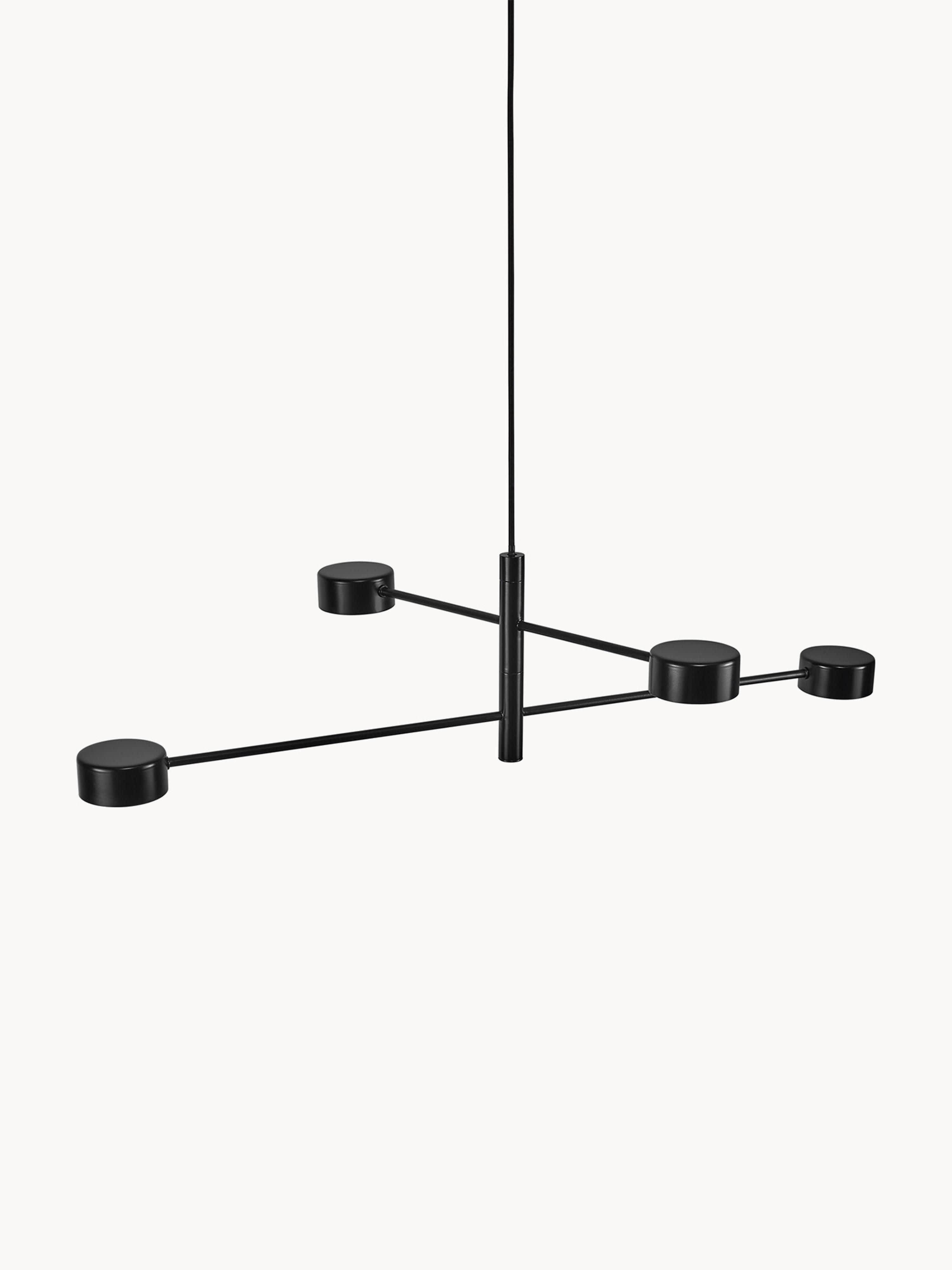 Grande suspension LED à intensité variable Auberon - Noir
