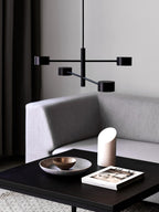 Grande suspension LED à intensité variable Auberon - Noir