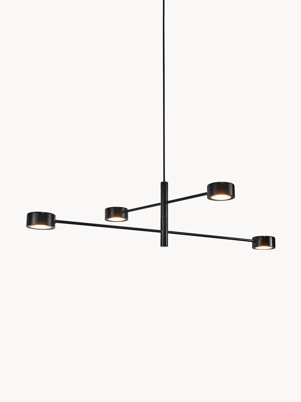Grande suspension LED à intensité variable Auberon - Noir